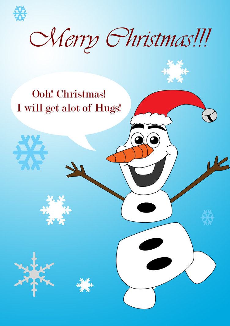 Merry Christmas From Olaf By Violetrosedragon14