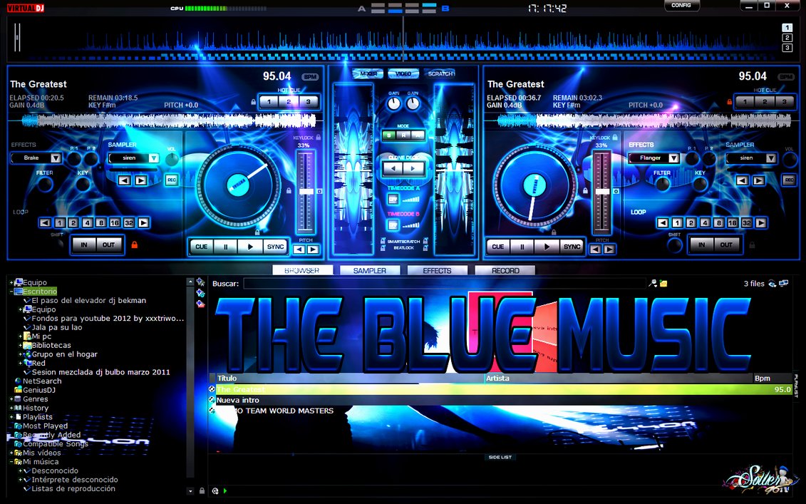 Skin The Blue Music For Virtual Dj By Sower96
