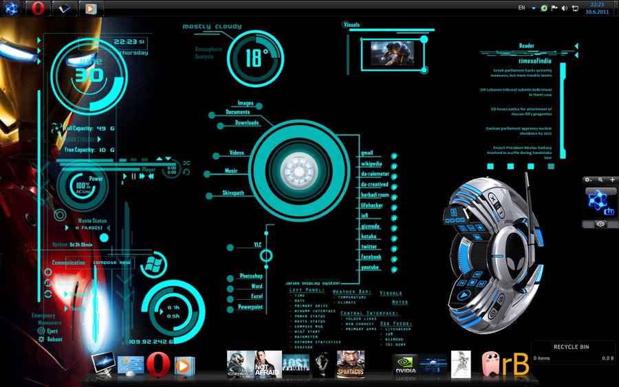 Iron Man Desktop By Urosq