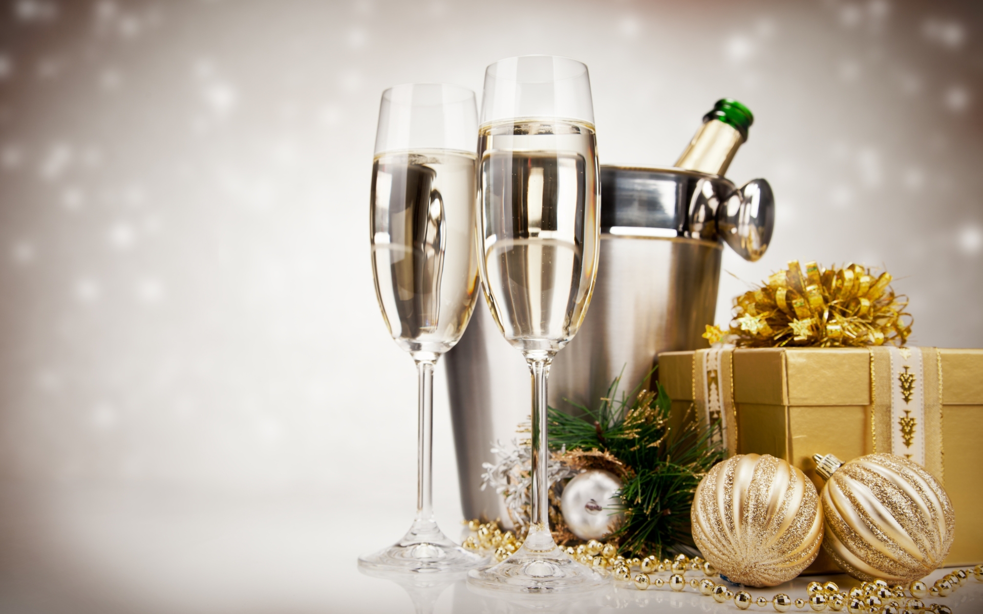 Champagne For New Year S Eve Party Widescreen Wallpaper Wide