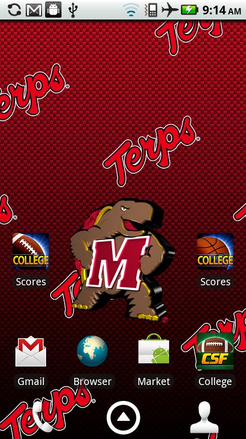 Maryland Terrapins Live Wallpaper with animated 3D logo MARYLAND