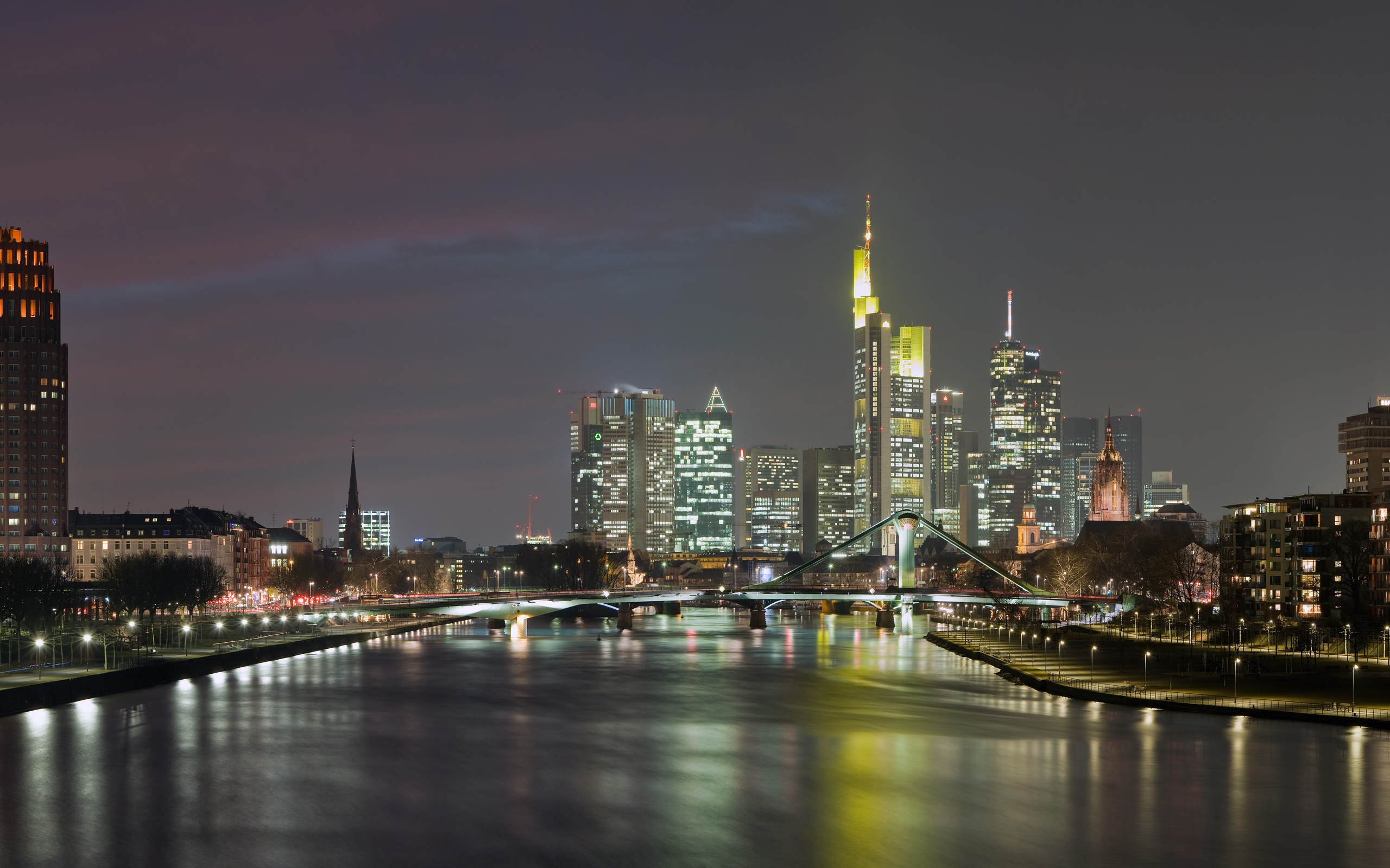 Frankfurt Skyline Germany HD Wallpaper Res
