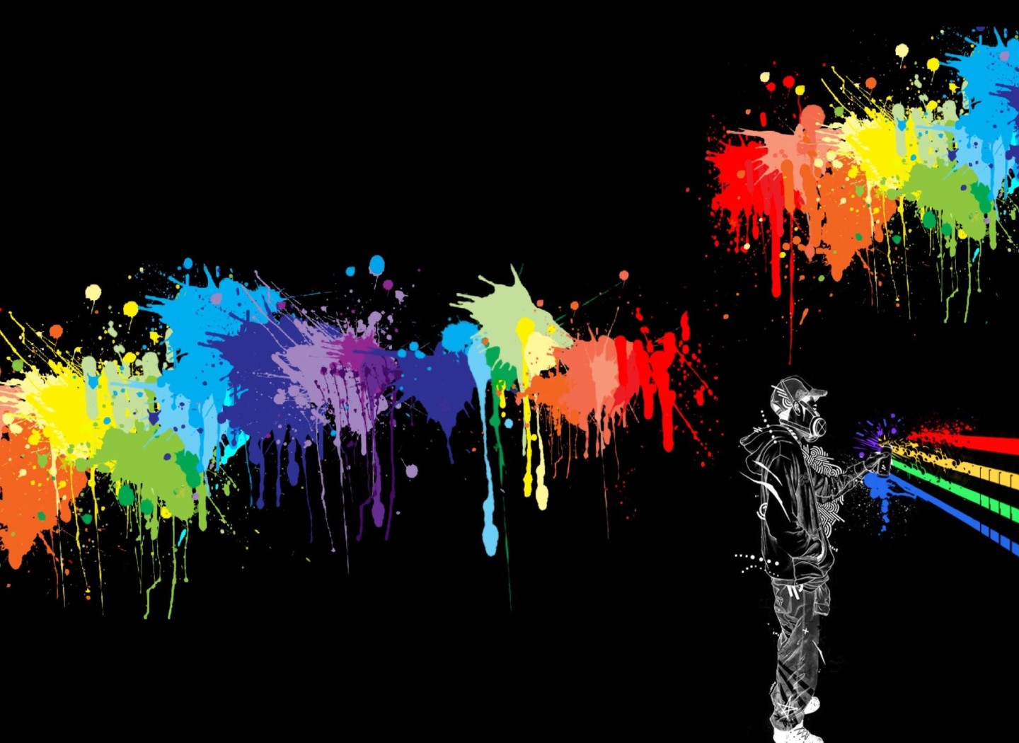Abstract Colorfull Spray Paint Wallpaper HD