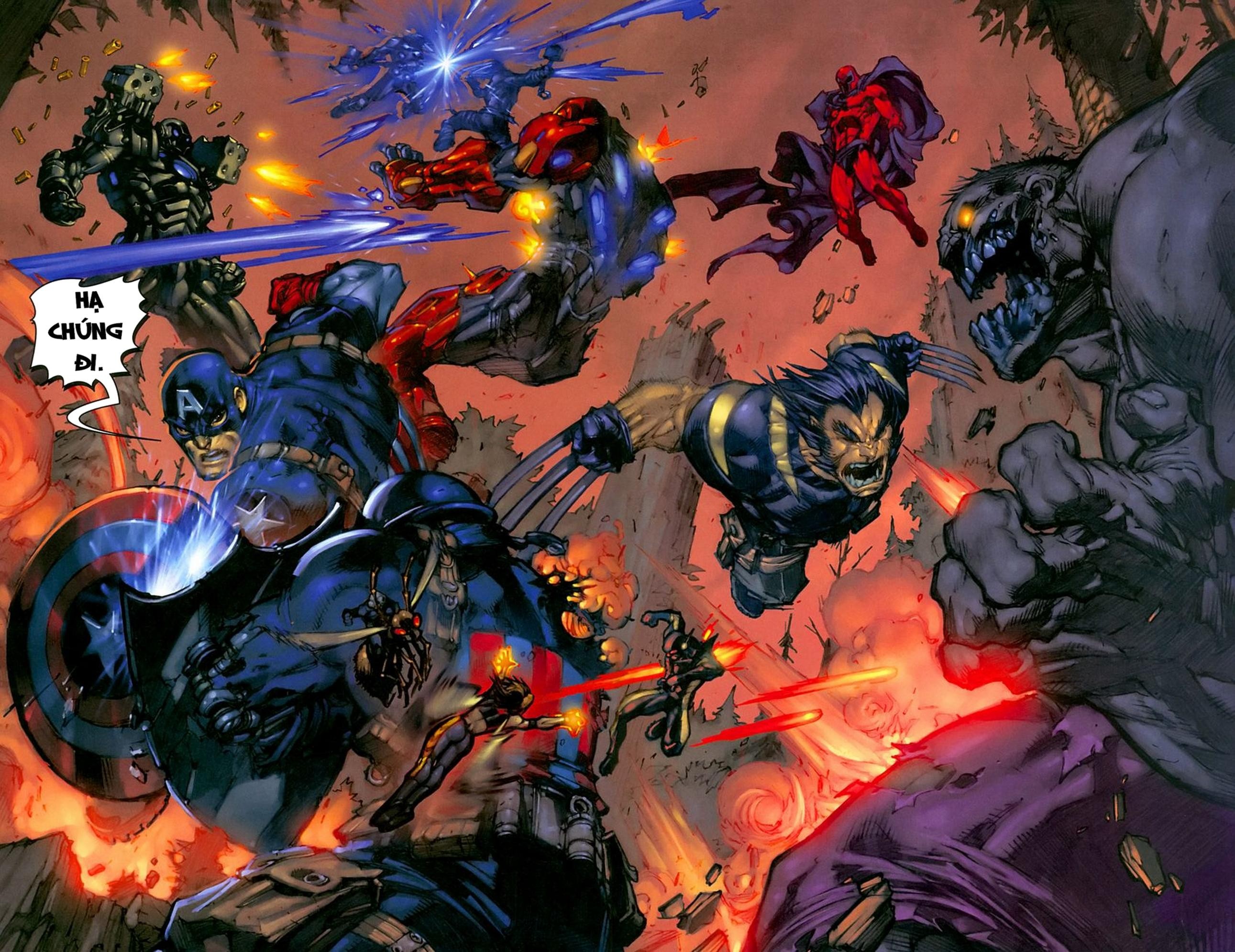 Marvel Action Shot Wallpaper Background