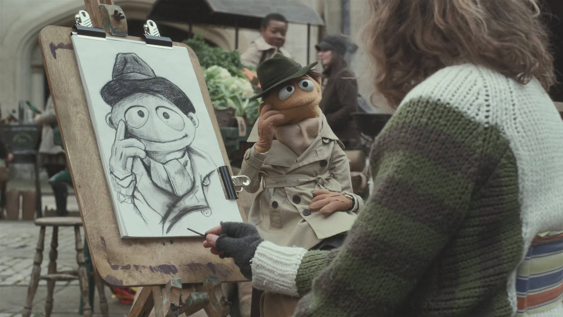 Muppet Walter Creating A Masterpiece Sketch In Muppets Most Wallpaper