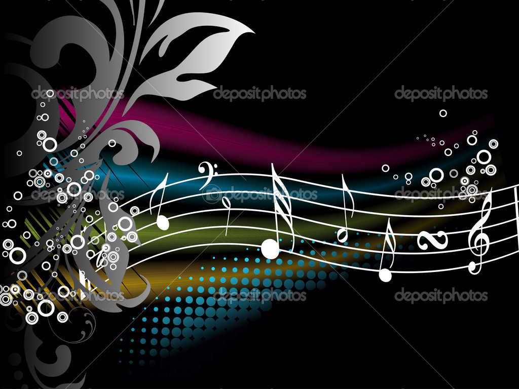 Colorful Music Notes Background Wallpaper Jpg