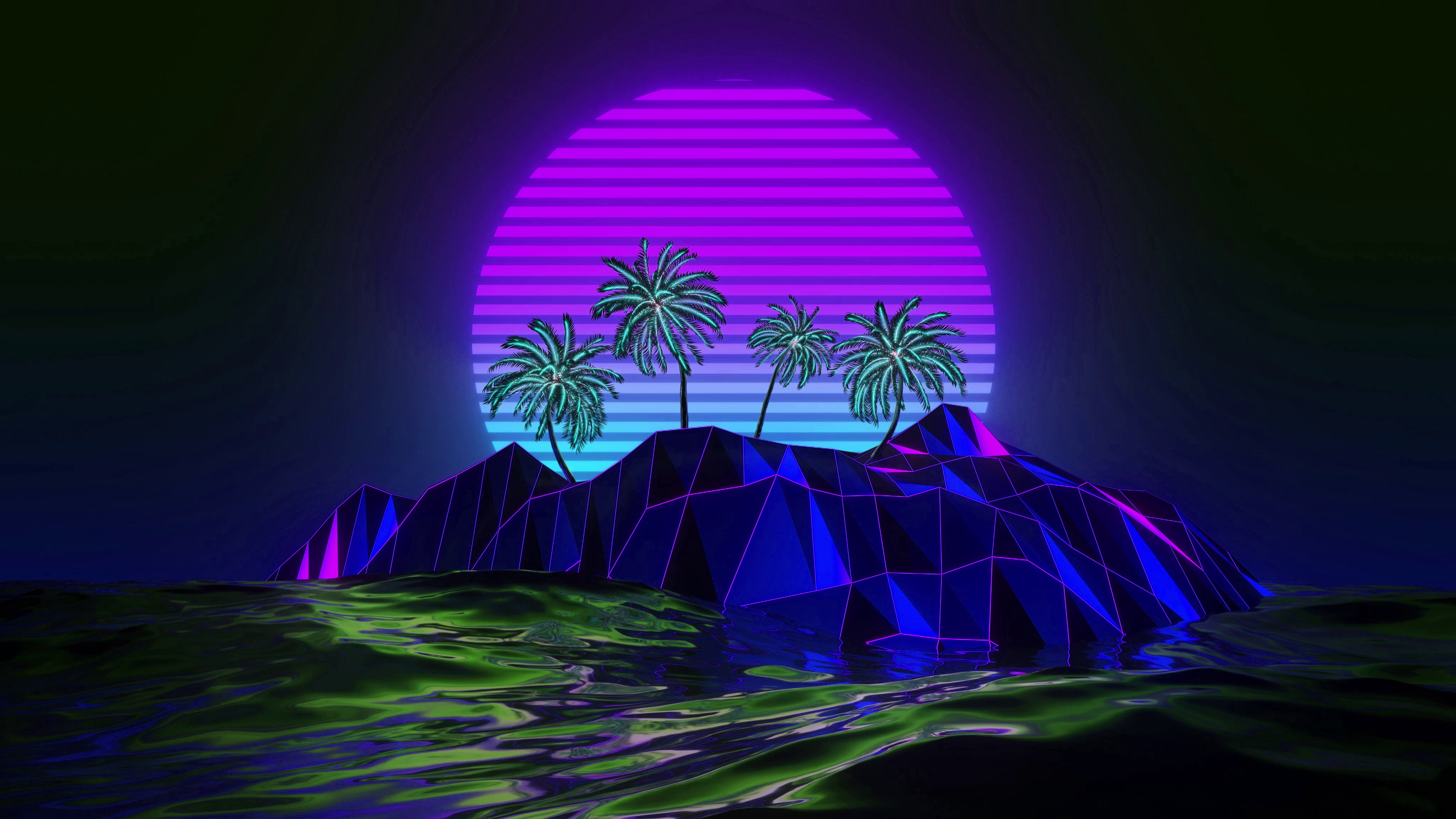 Vaporwave Island X Animated Version In Ments R