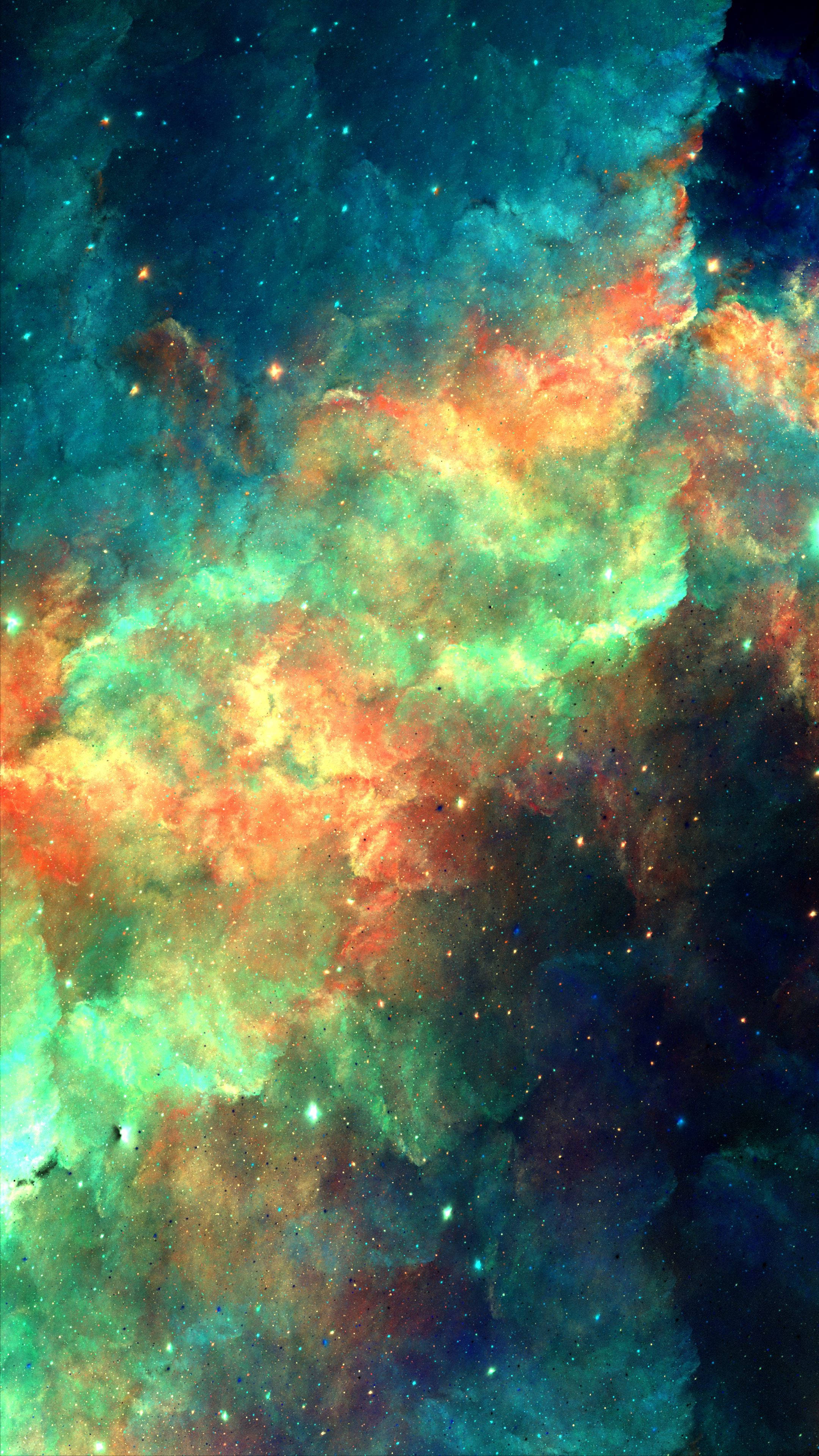 Download Nebula Cloud Colorful Sparks Abstraction Wallpaper