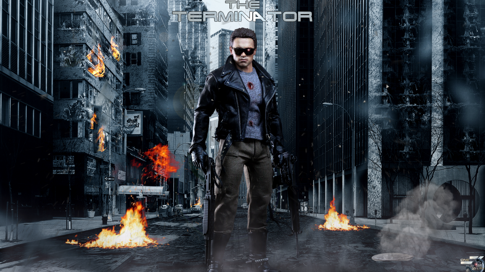 The Terminator Hot Toys Full HD Wallpaper By Davidcreativedesigns