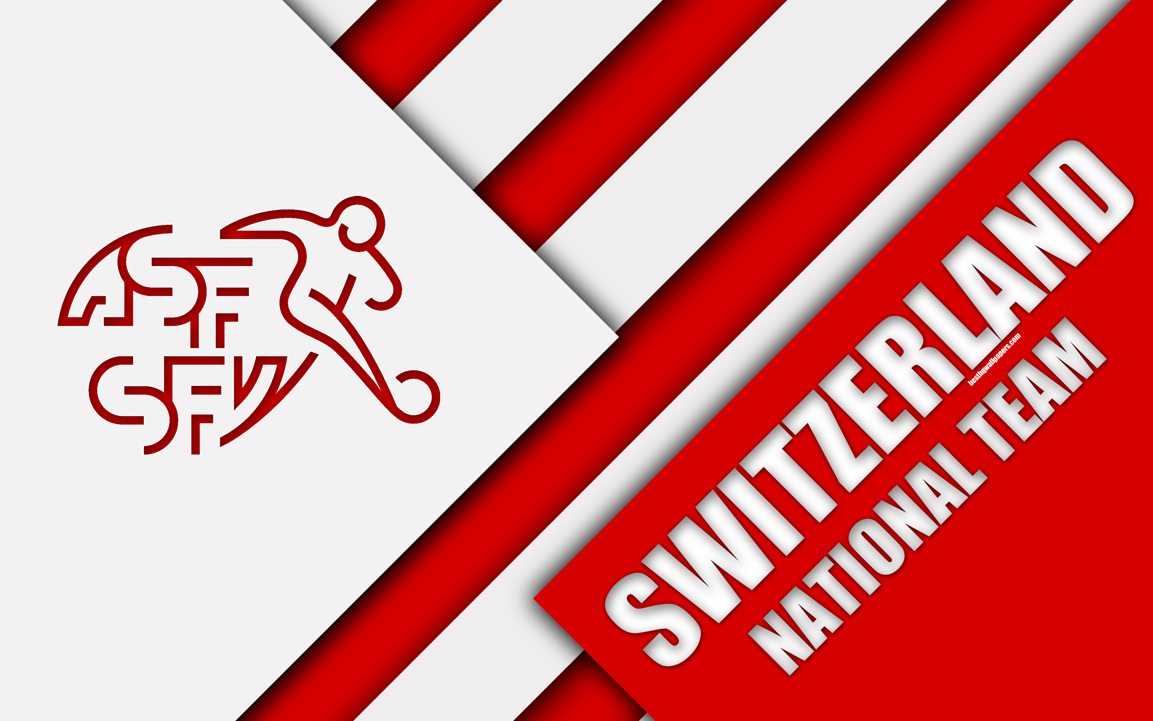 Wallpaper Switzerland National Football Team 4k Emblem