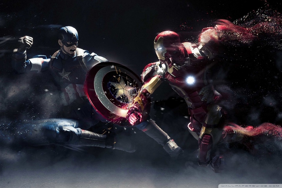 Captain America vs Iron Man 4K HD Desktop Wallpaper for 4K