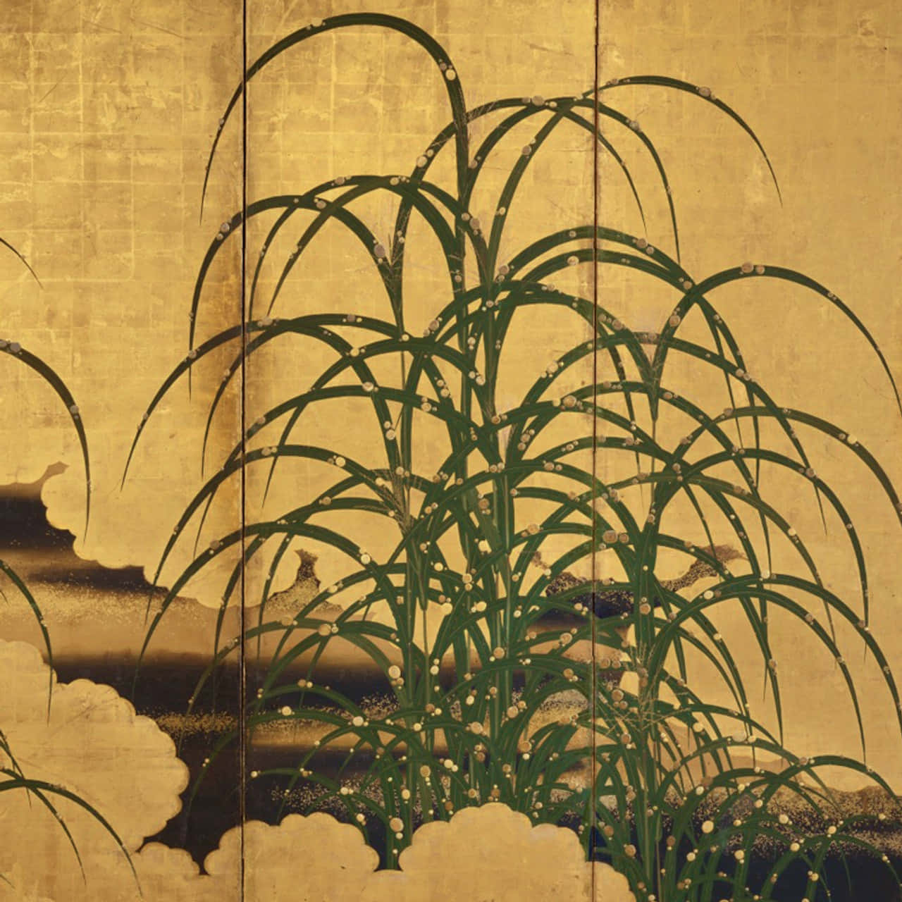 Pampas Grass Background In A Mural Wallpaper