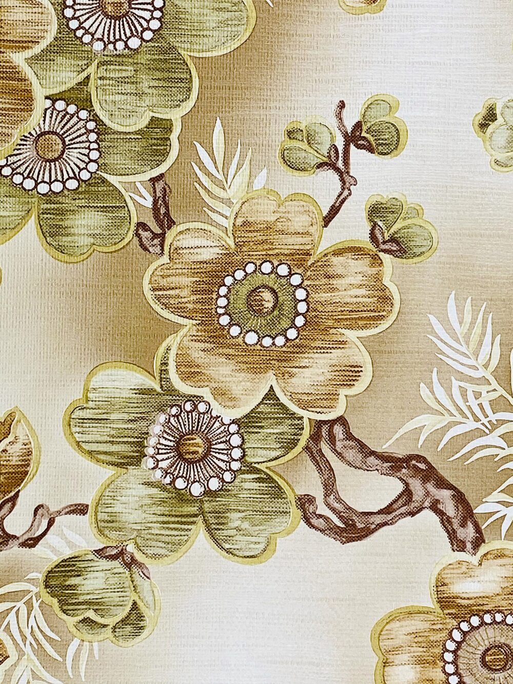 Green And Brown Floral Wallpaper