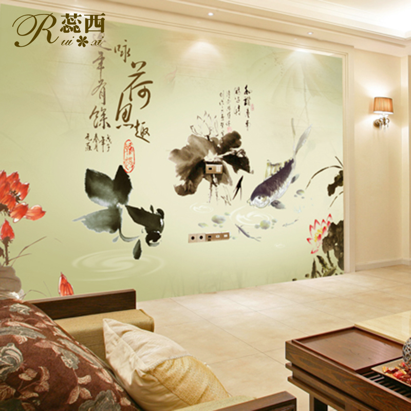 Wallpaper Ink Traditional Chinese Painting Mural Non Woven
