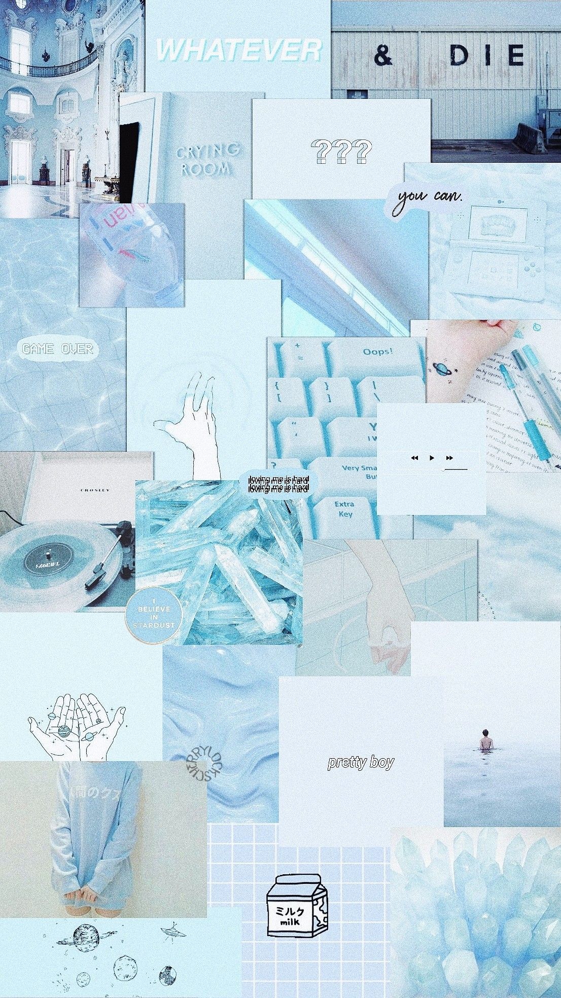 Pastel Blue Aesthetic iPhone Wallpaper On