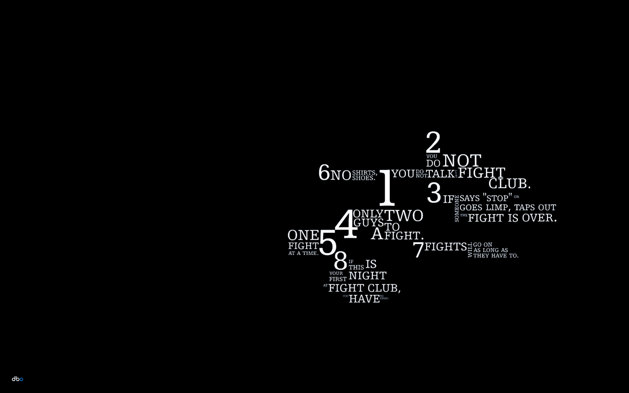 Fight Club Wallpaper Typography