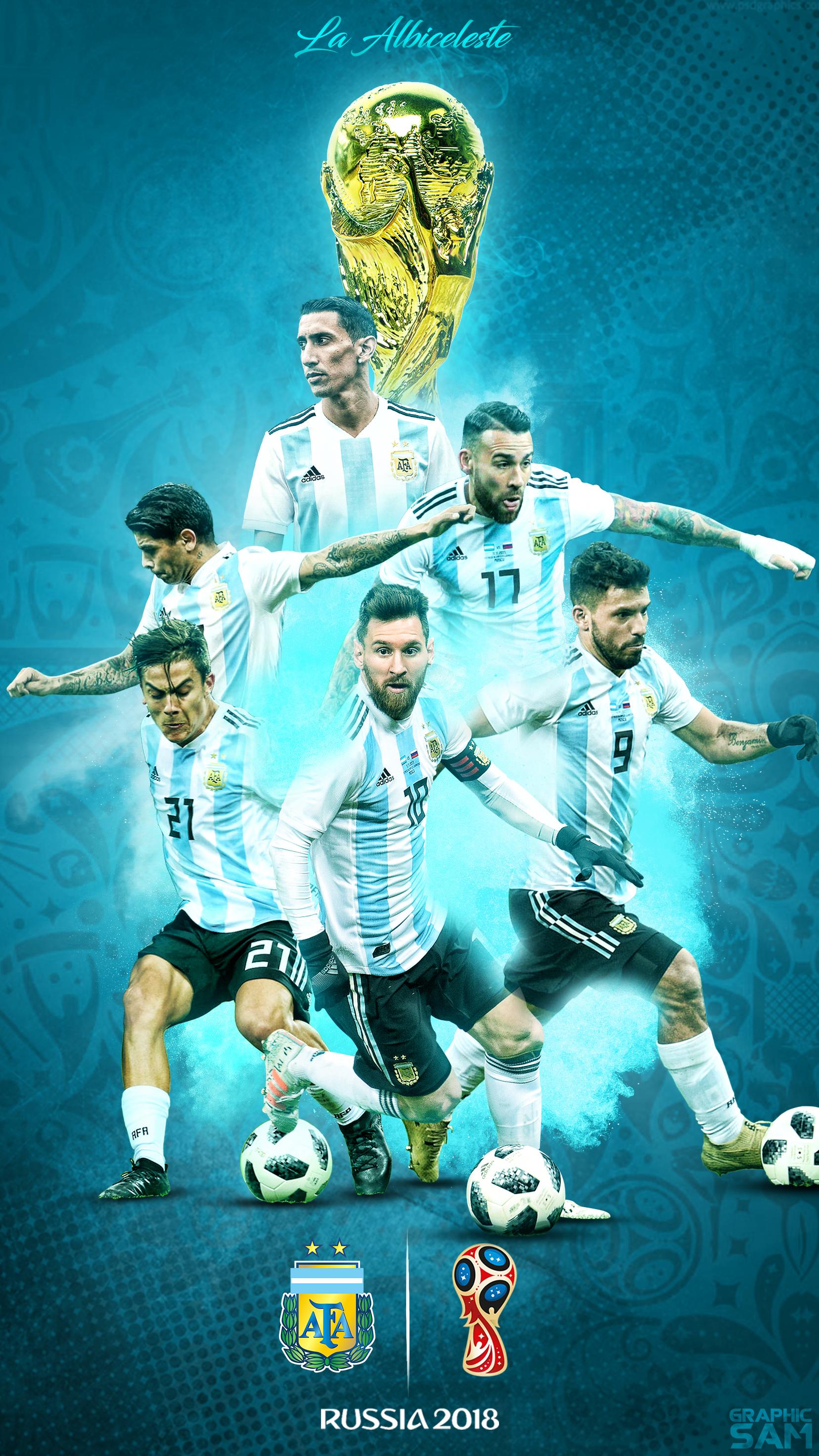 Messi Argentina FIFA World Cup 2018 4K Ultra HD Mobile Wallpaper