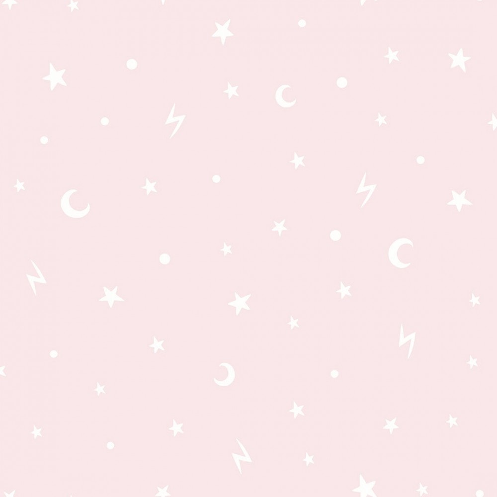 Galaxy Stars And Moons Wallpaper In Pink I Love