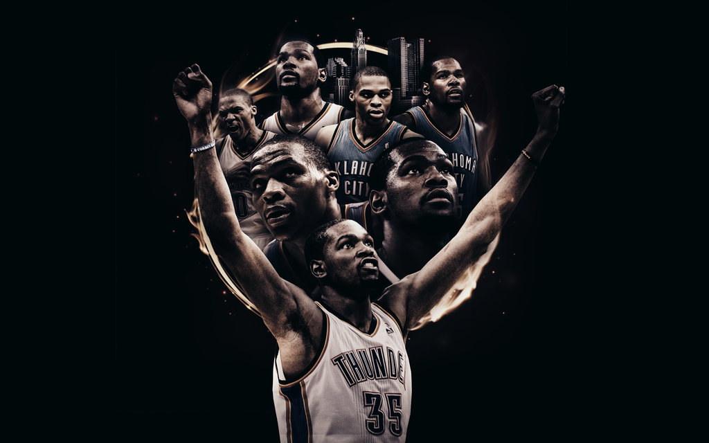 Kevin Durant And Russell Westbrook By Ridiculart