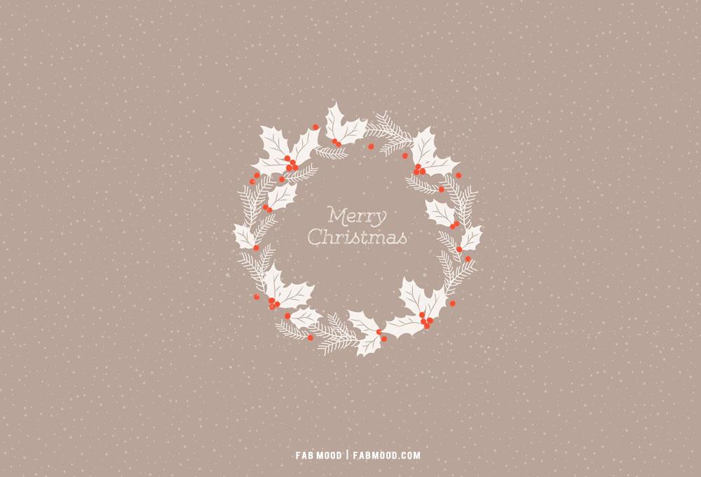 Christmas Aesthetic Wallpaper Soft Brown Background For Pc