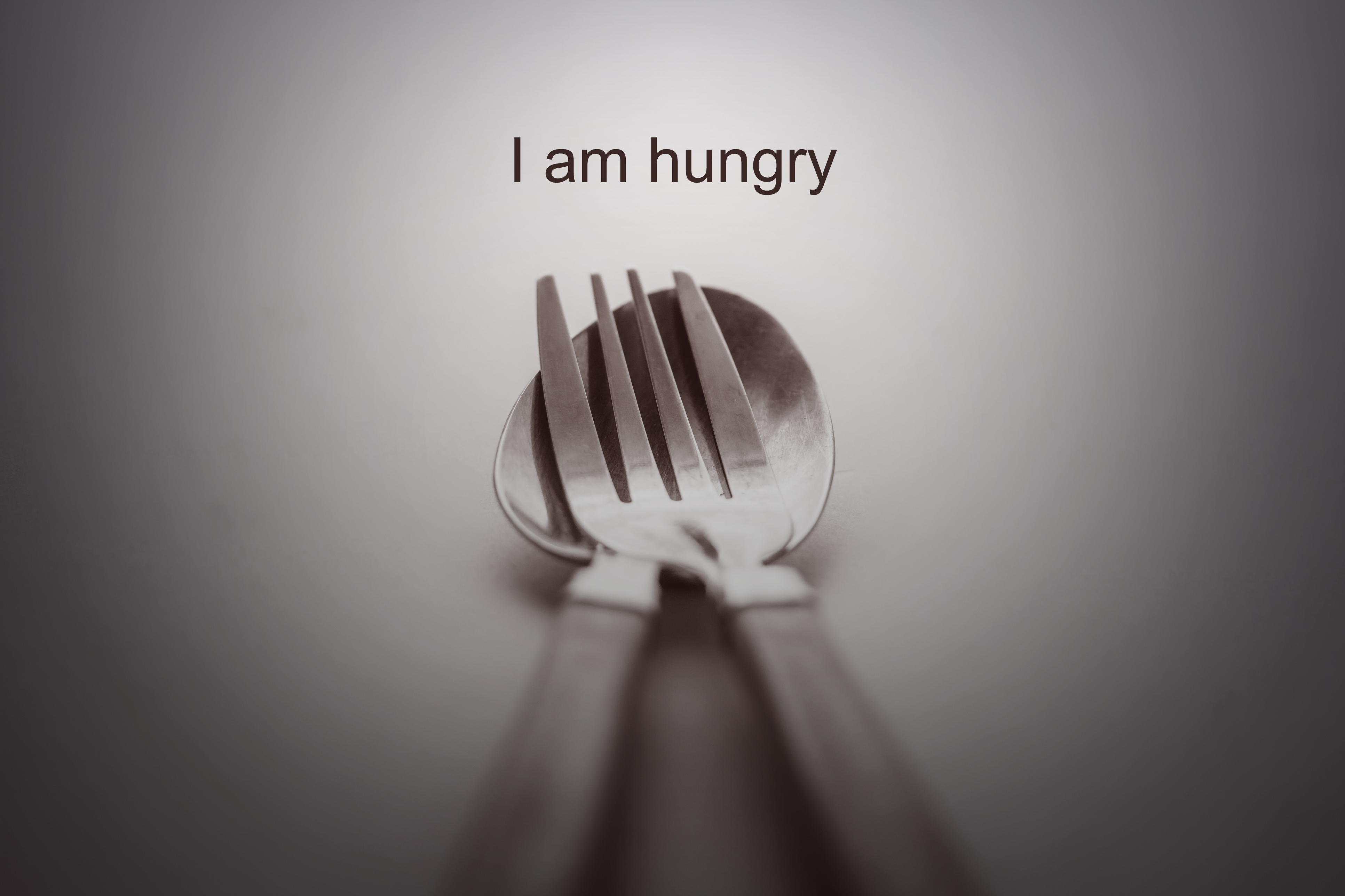 I am hungry she said. Hungry background.