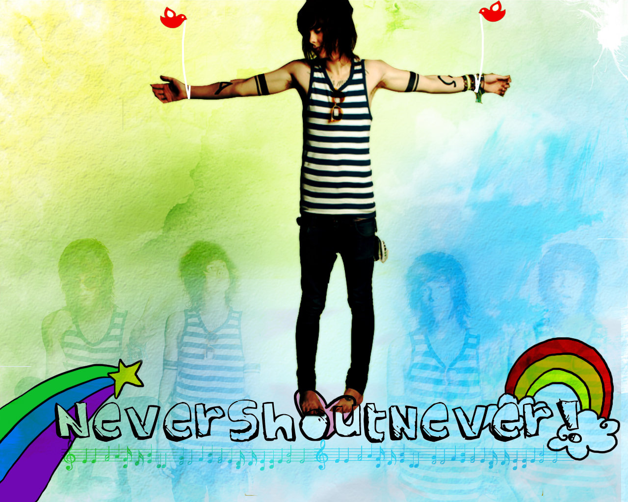 Nevershoutnever by hell   o on