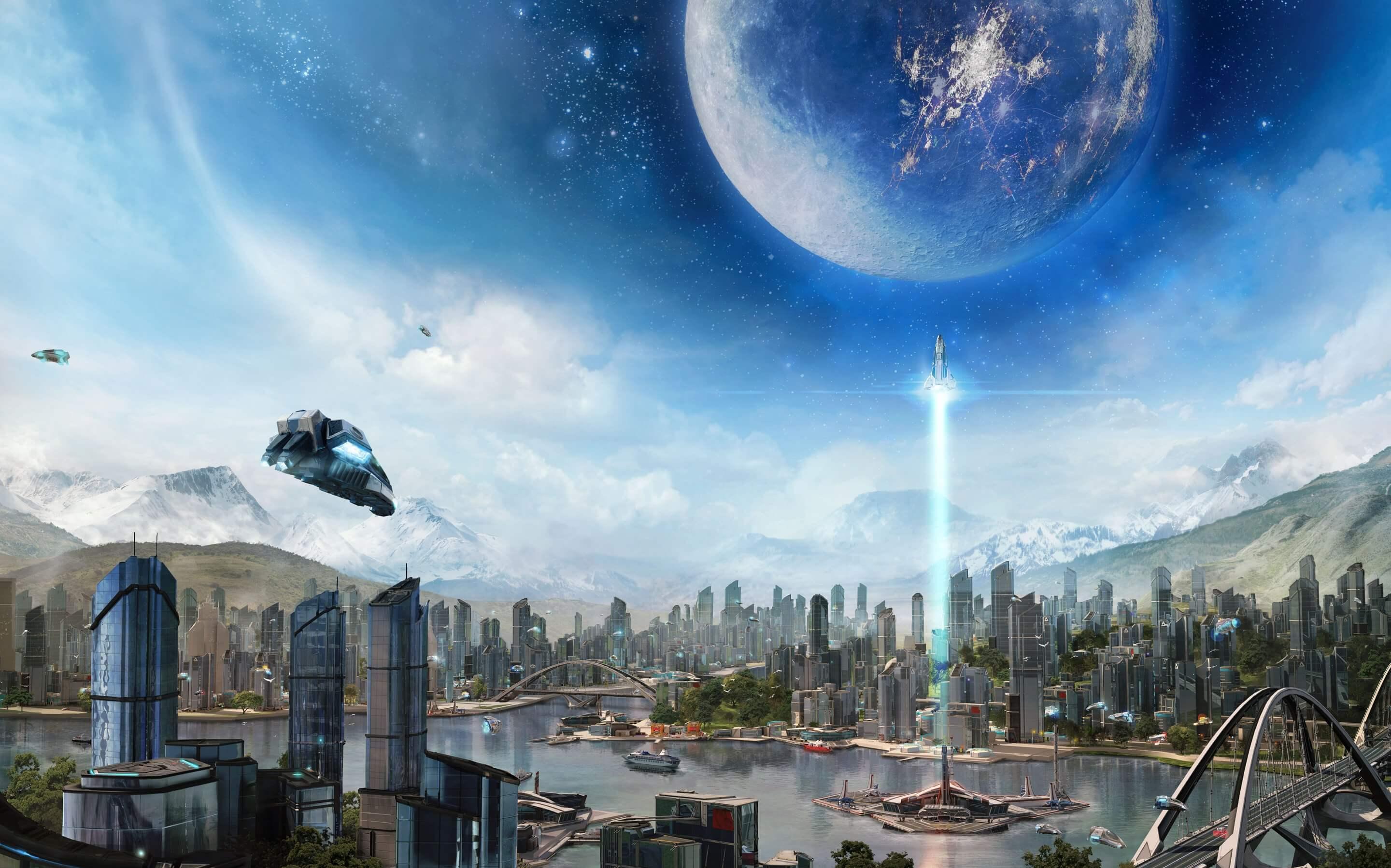 Anno Moon Above 4k Wallpaper GamepHD