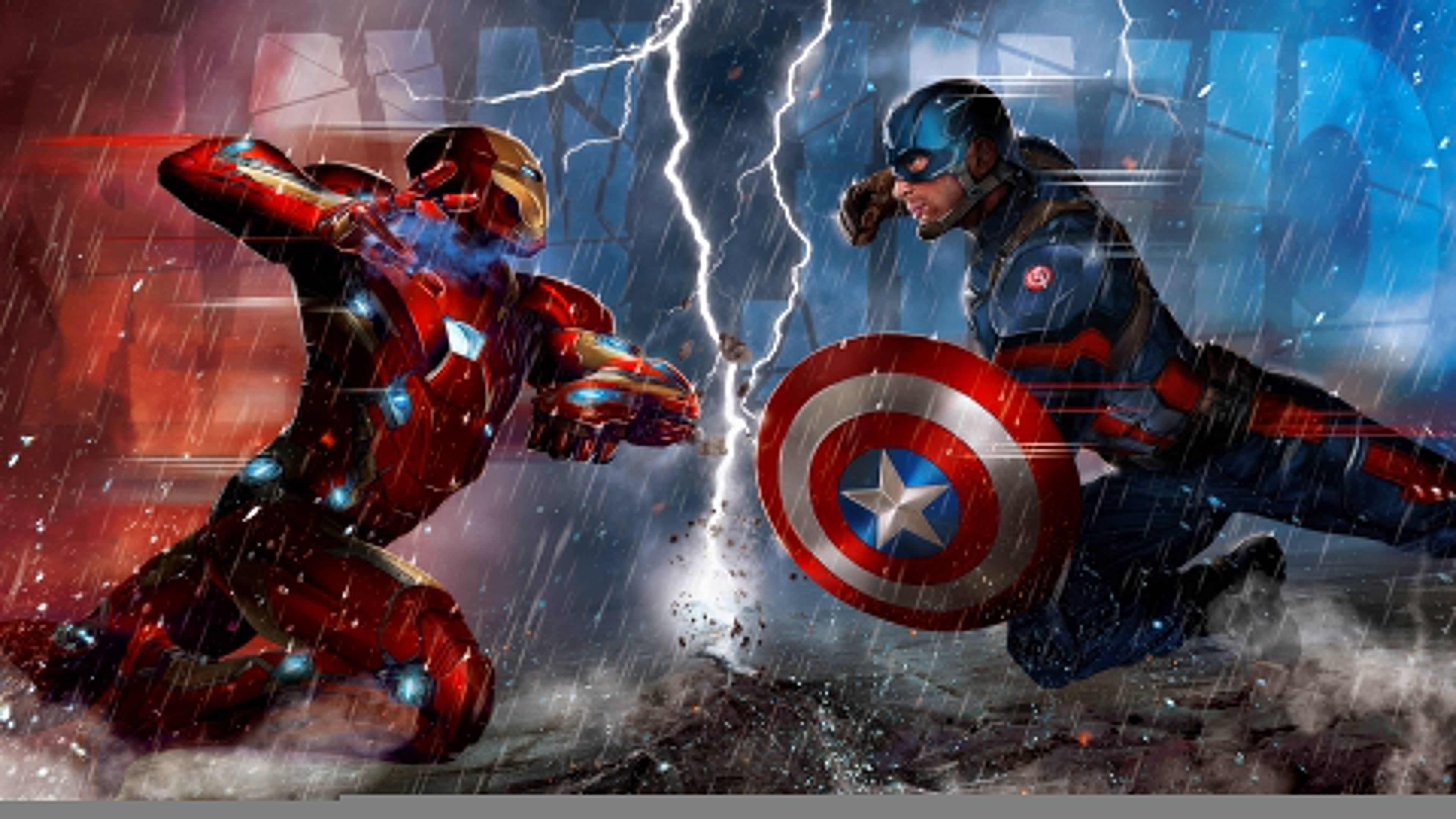 Captain America Vs Iron Man Art Wallpaper Teahub Io