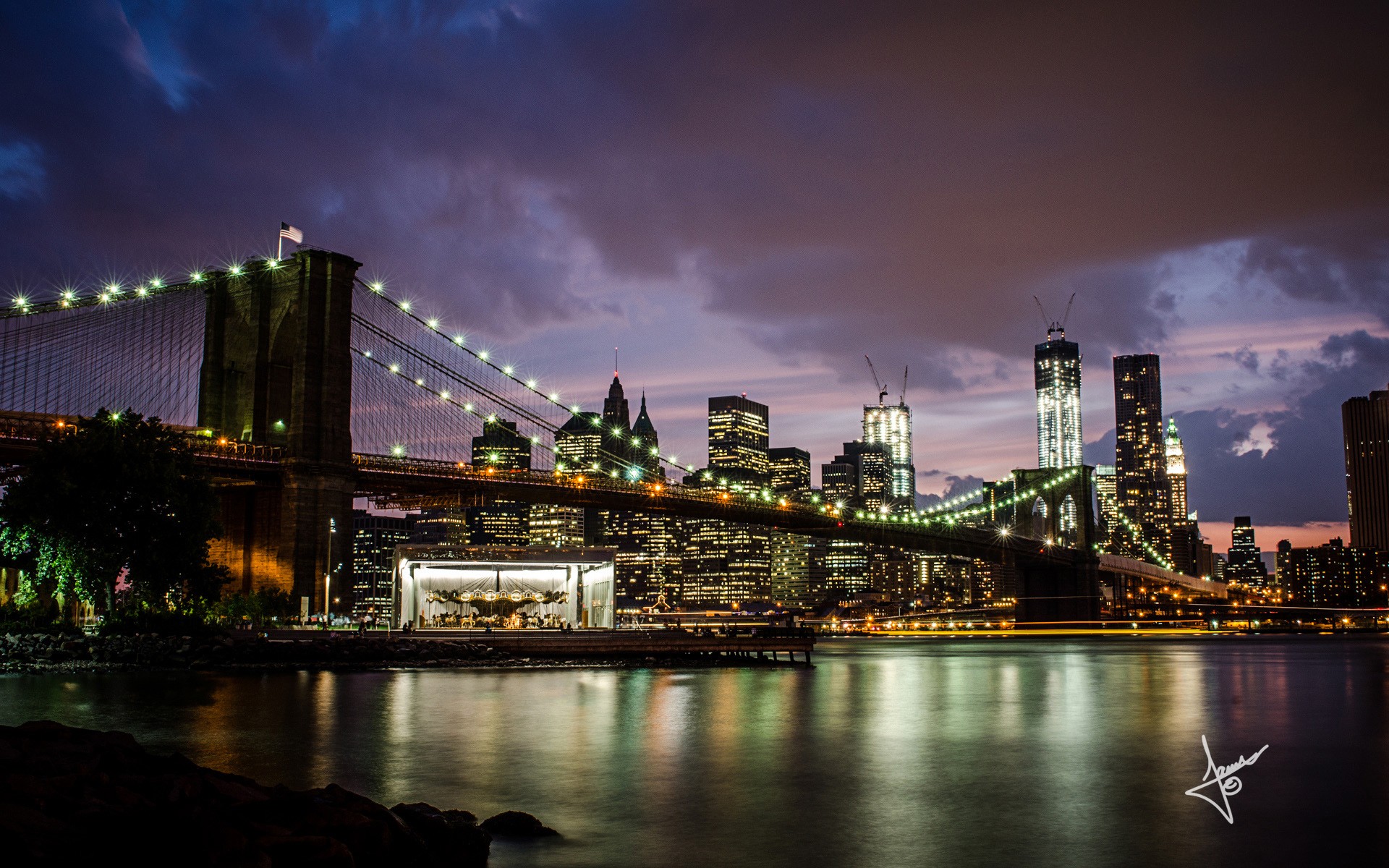 Brooklyn Bridge Manhattan Desktop Wallpaper New HD