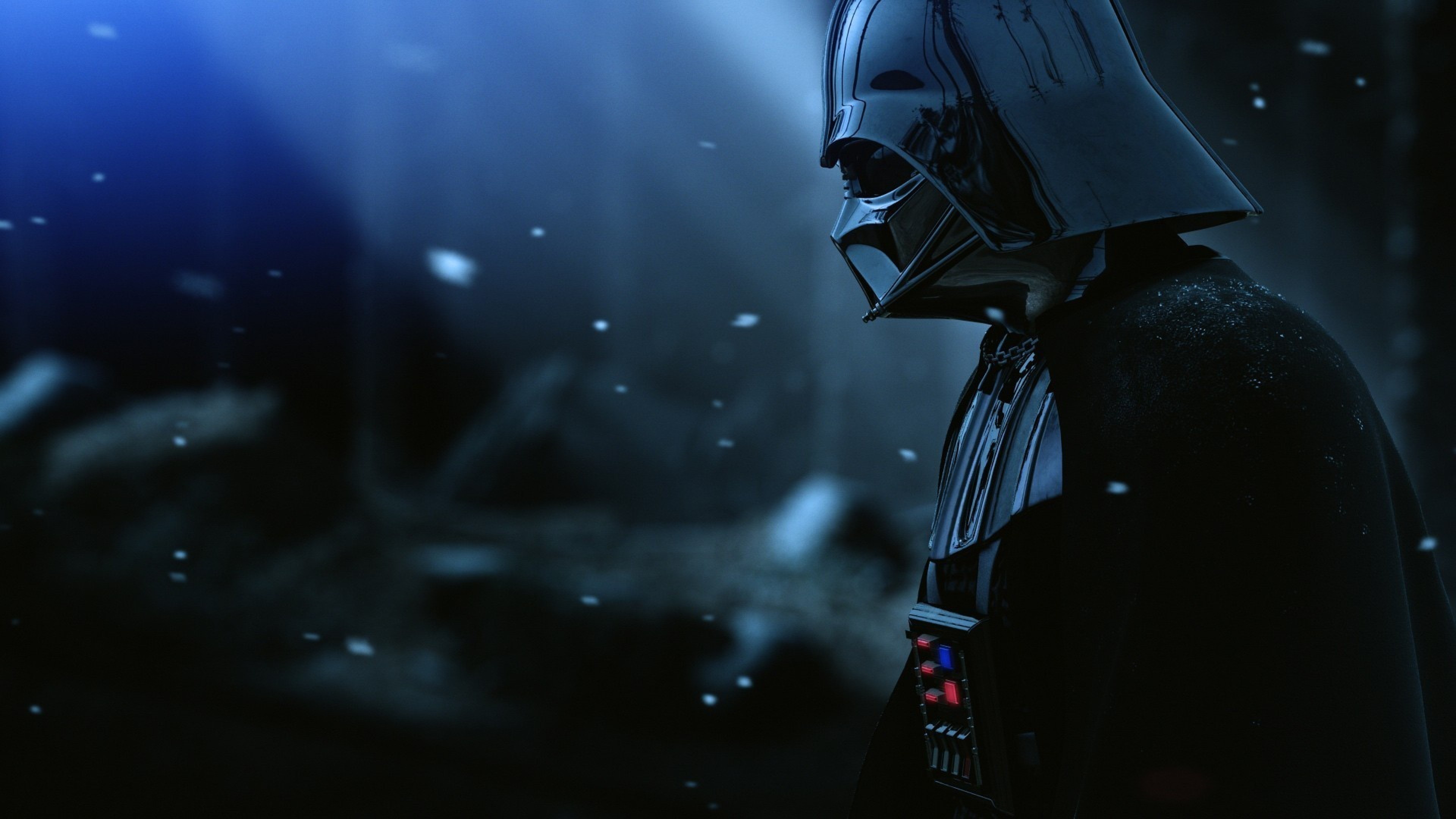 Darth Vader in a snowy landscape, Star Wars 4K wallpaper