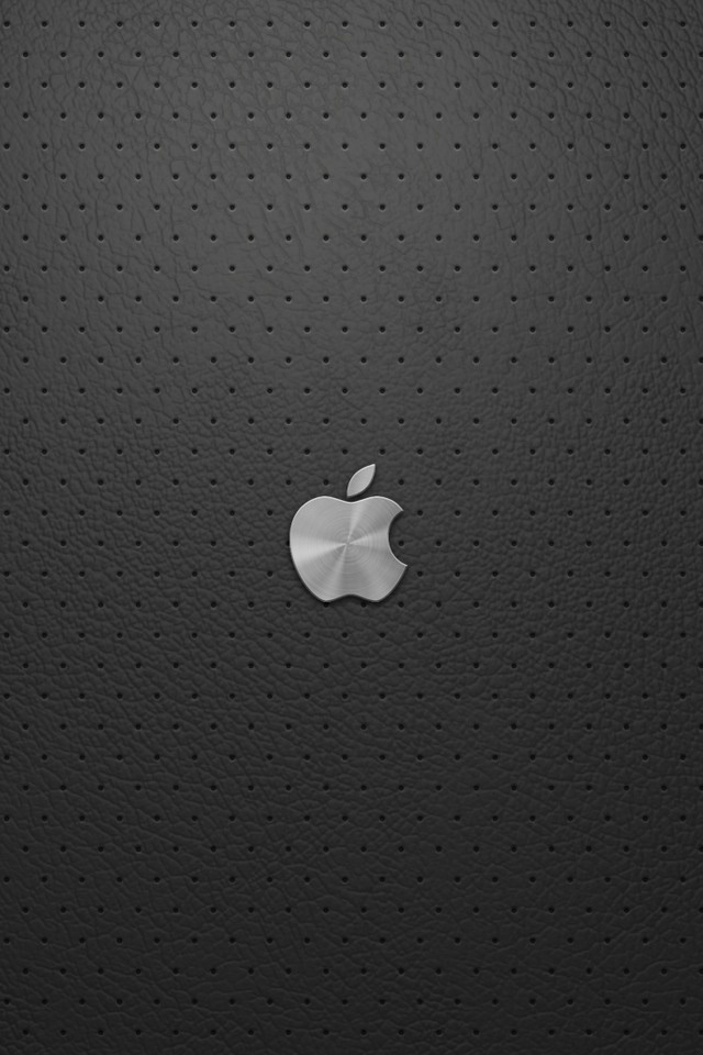Apple Logo Leather iPhone Wallpaper And 4s