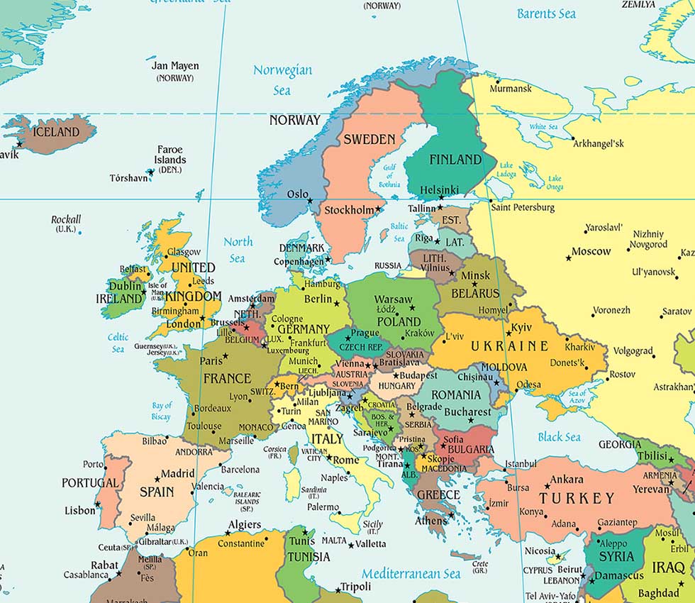 map of europe   Free Large Images