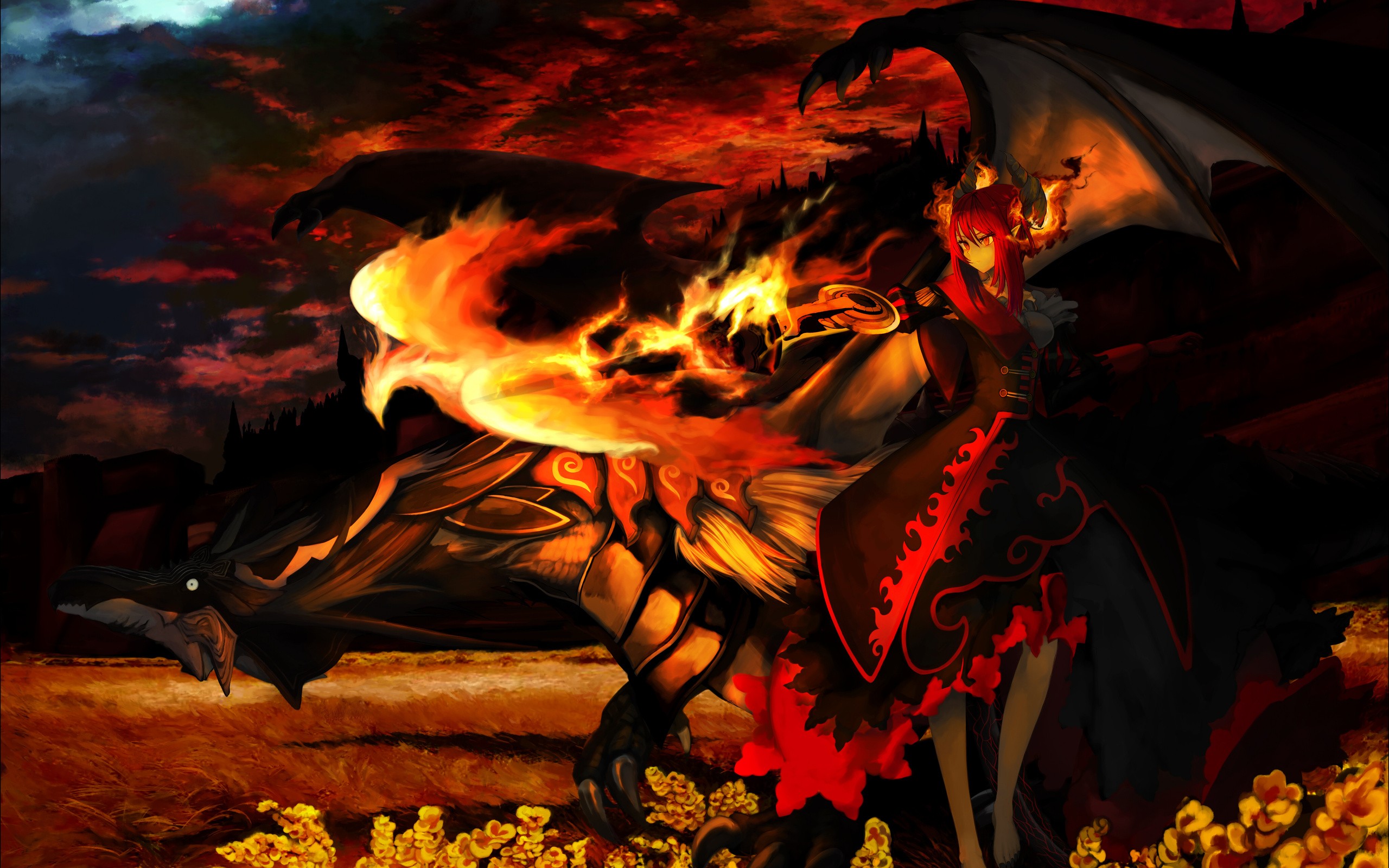 Dragons Anime Wallpaper Girls Fenix Fire