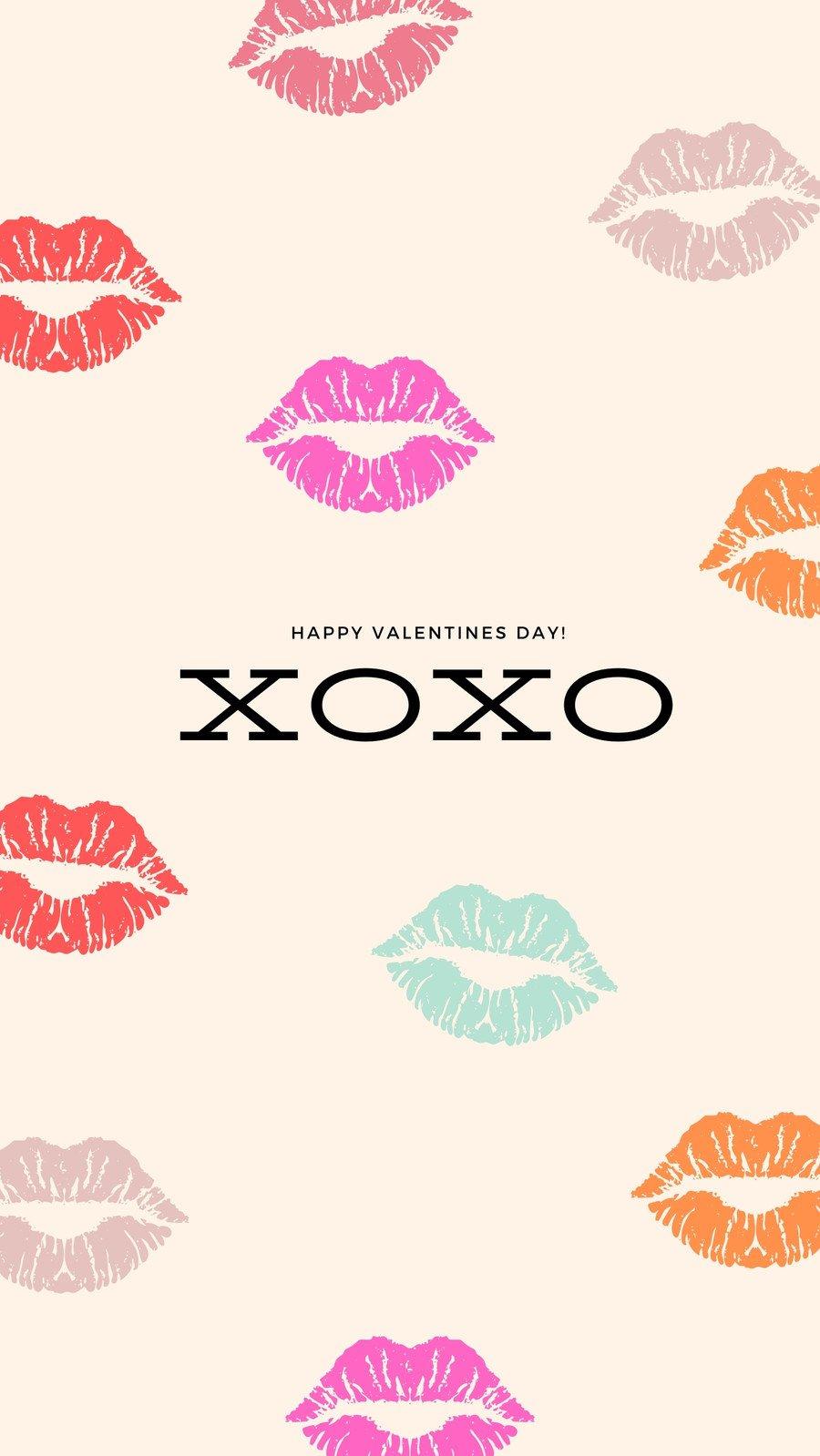 XoXo Kisses Preppy Phone Wallpaper
