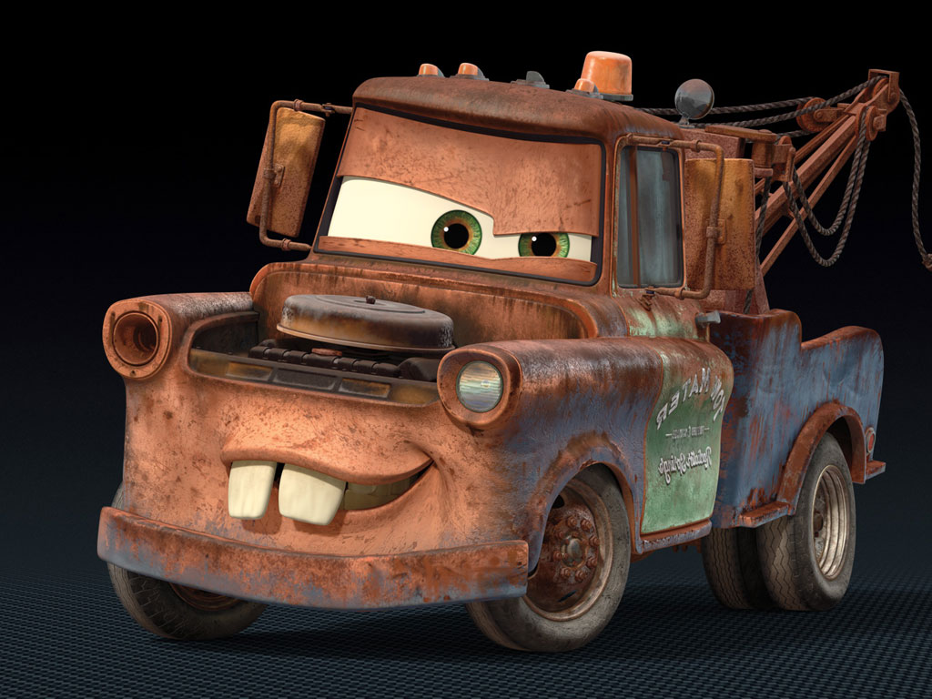 Old Rusty Cartoon Car Is The Tow Truck