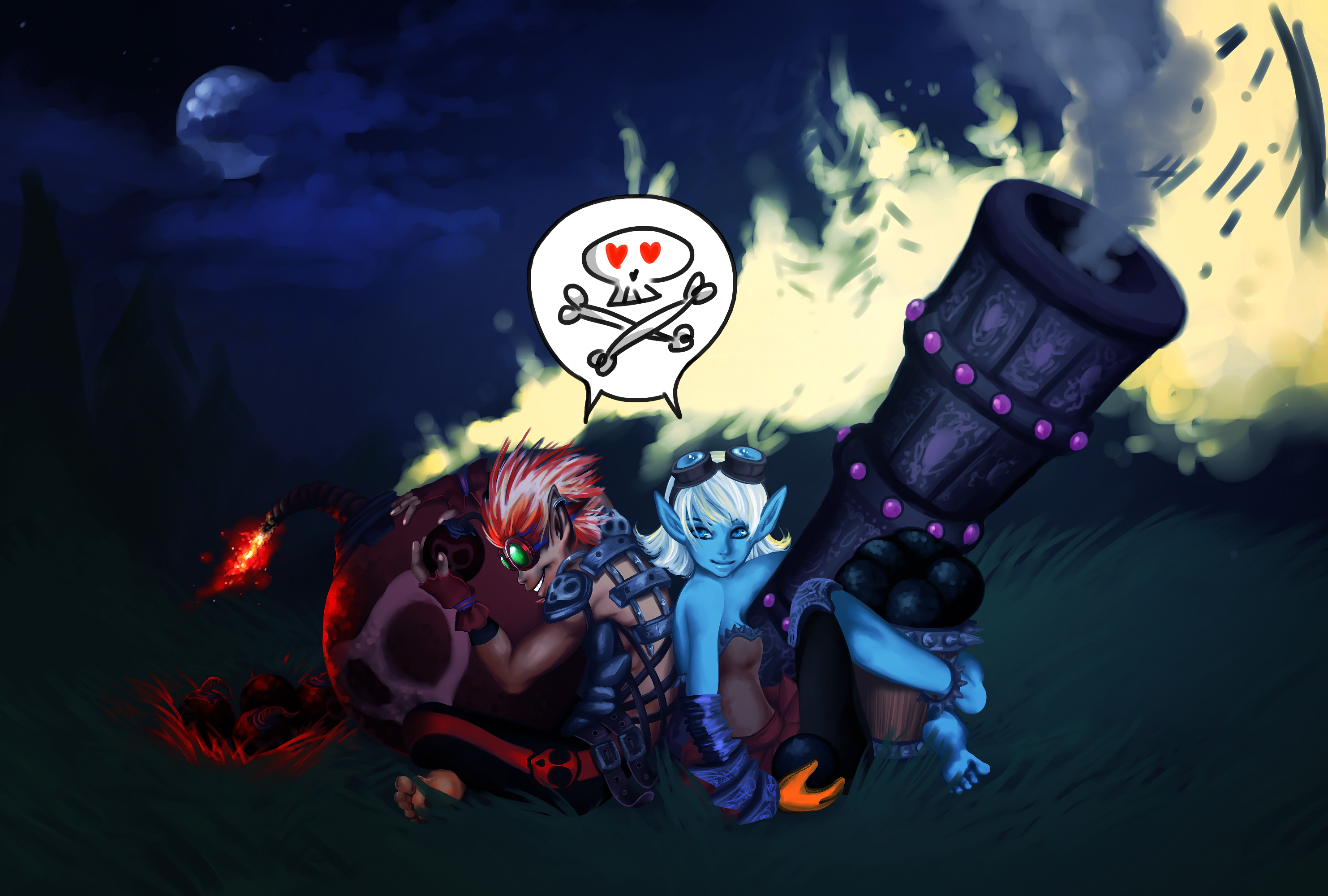 Tristana And Ziggs Personified By S Athena