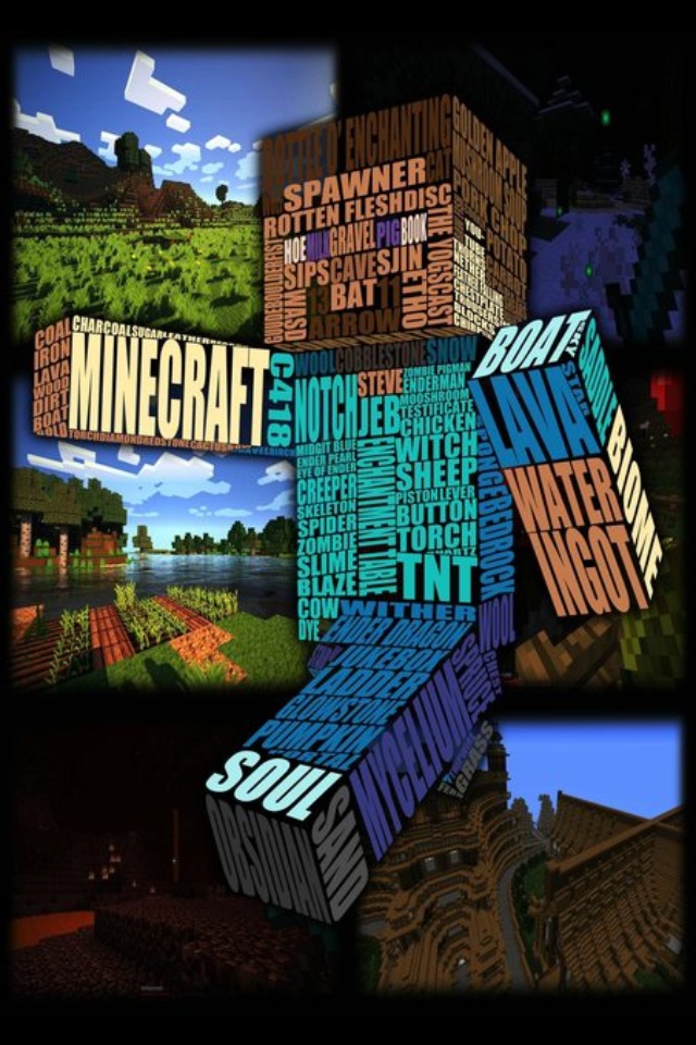 Minecraft Iphone Cool Wallpaper Black