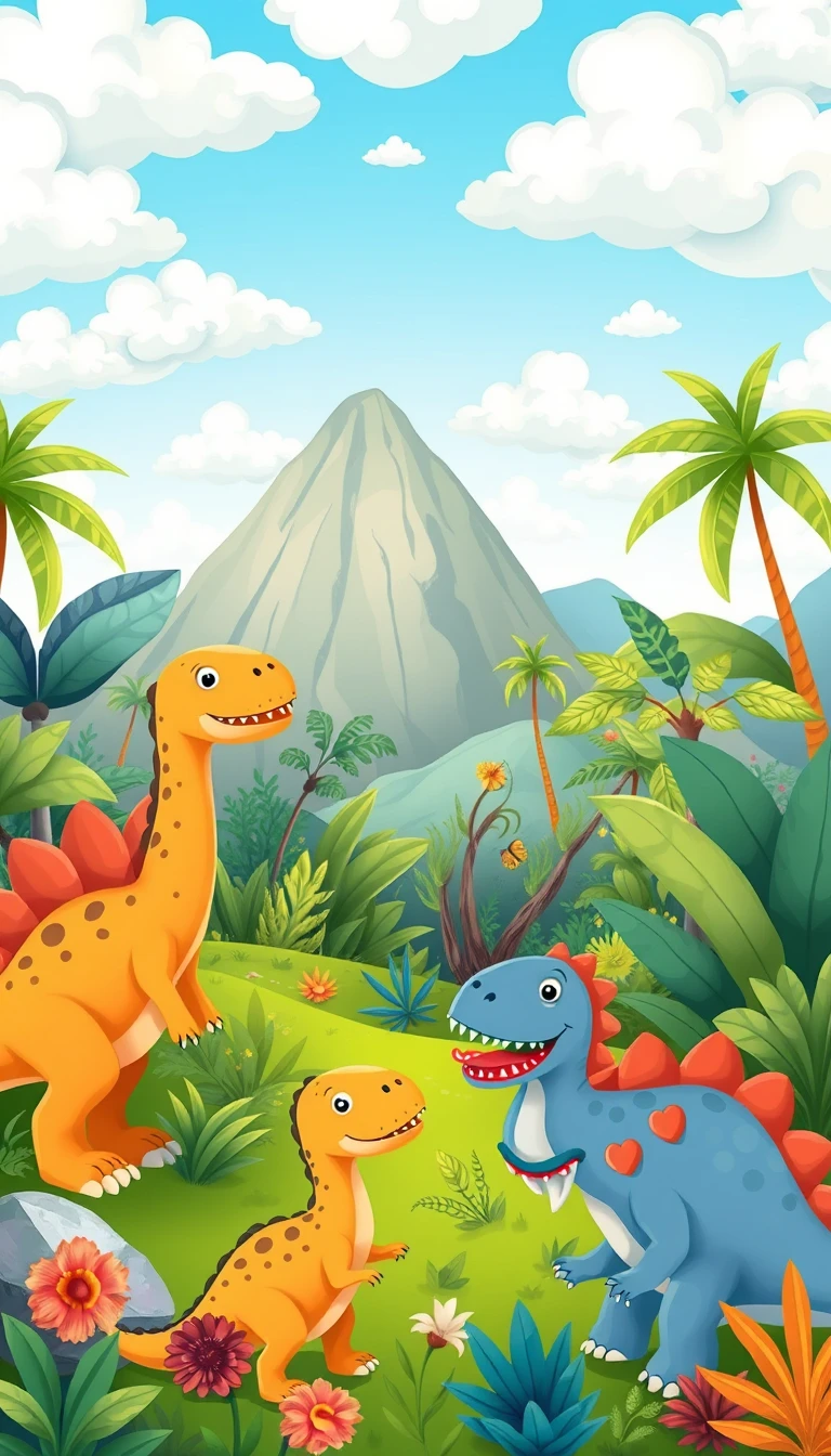 Cute Dinosaur Background