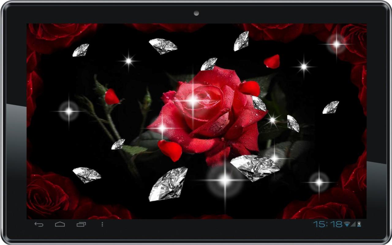 Diamond N Roses Live Wallpaper Screenshot
