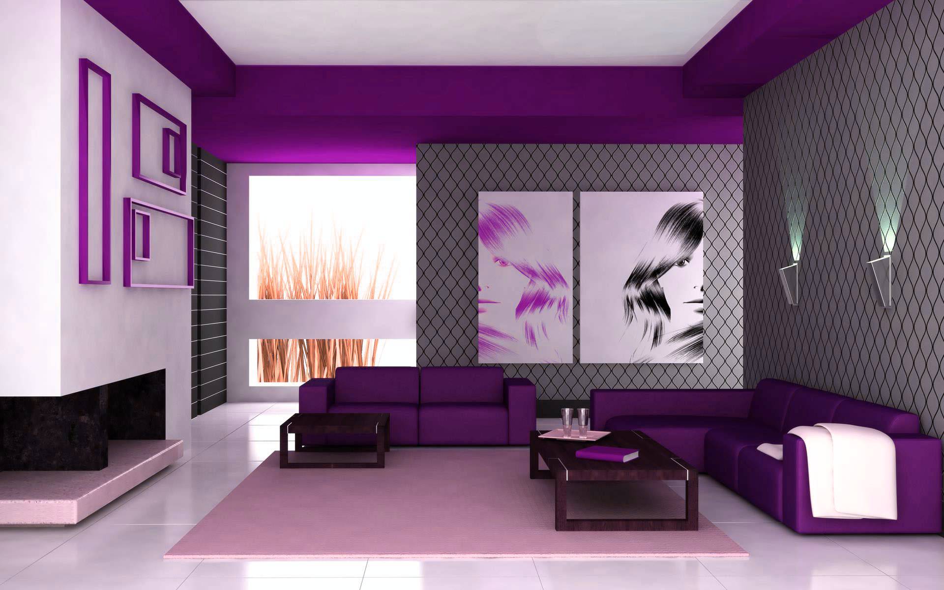 Home Design Purple Color Hd Wallpaper Desktop