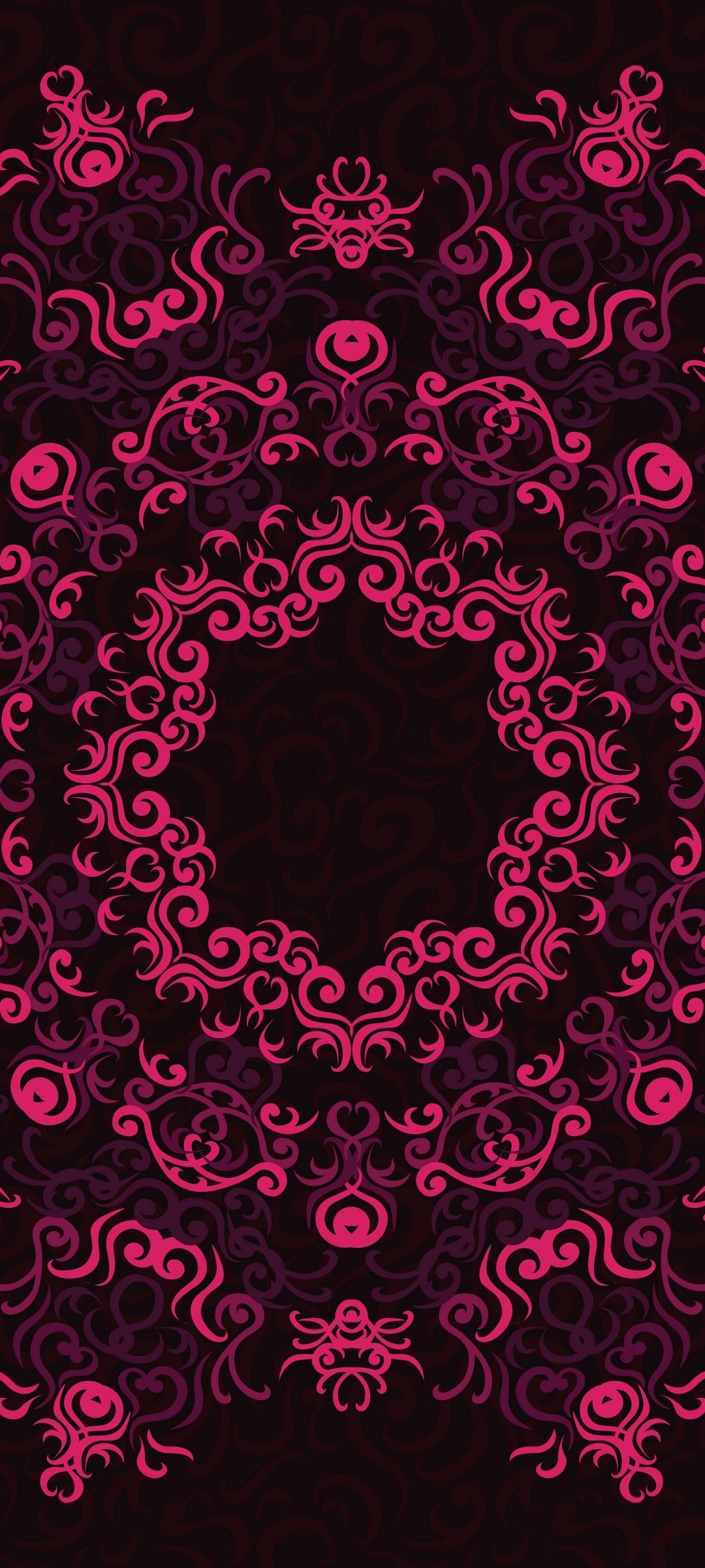 Amoled Black Pink Pattern Wallpaper