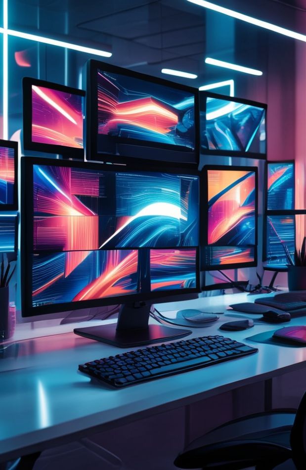 Stacked Monitor Wallpaper