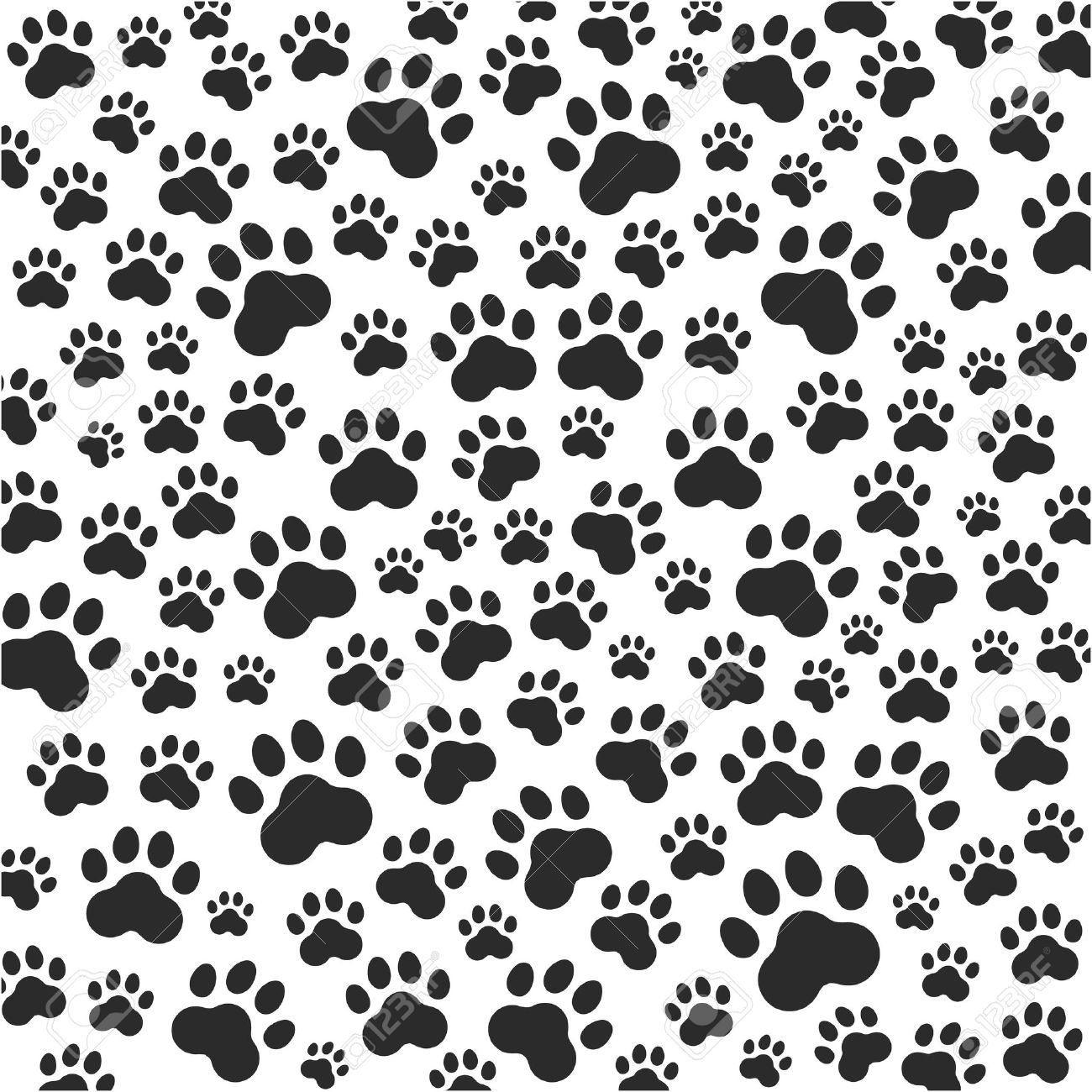 Cat Or Dog Paws Background Vector Royalty Cliparts Vectors