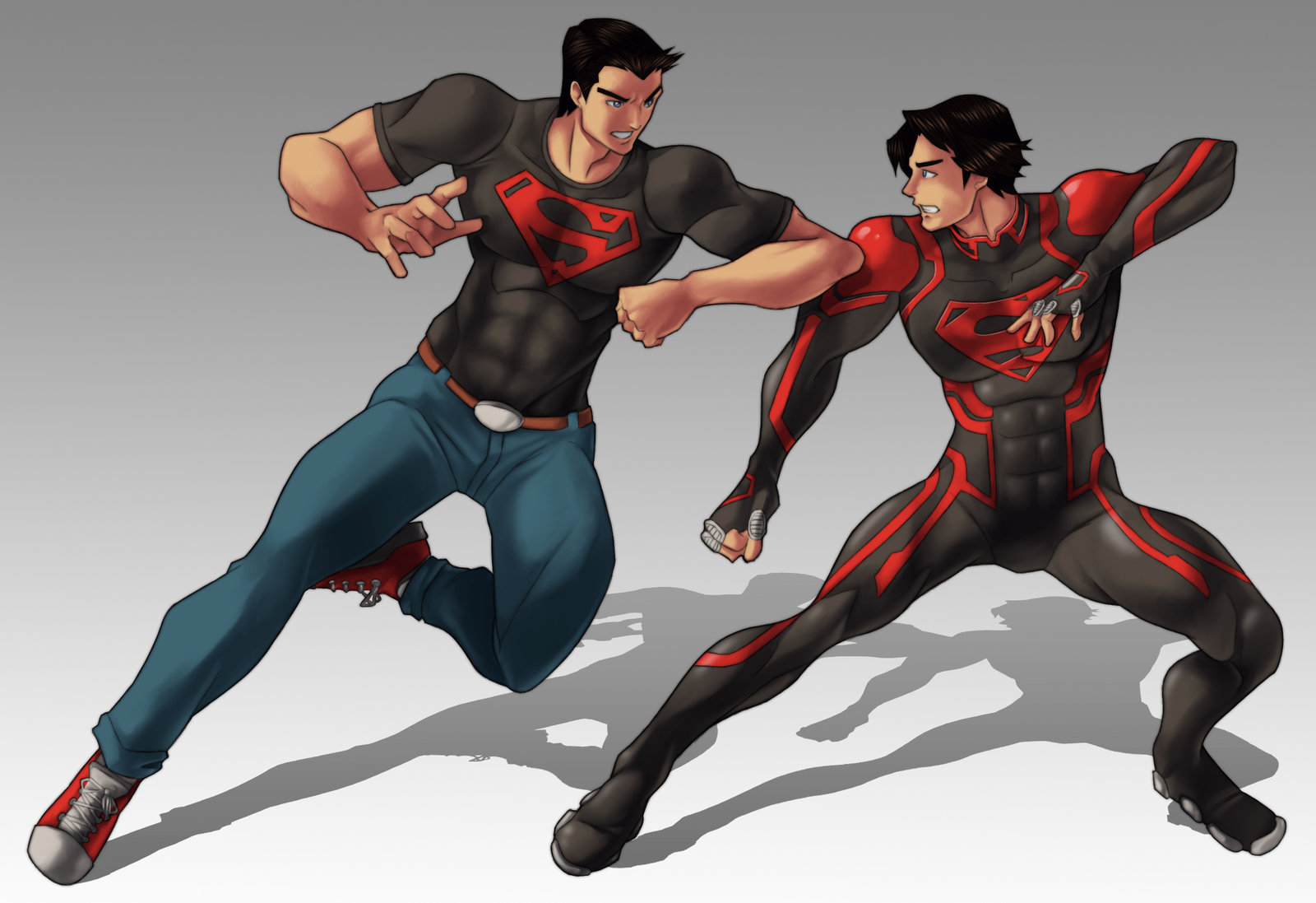 Superboy Vs New By Rizal82