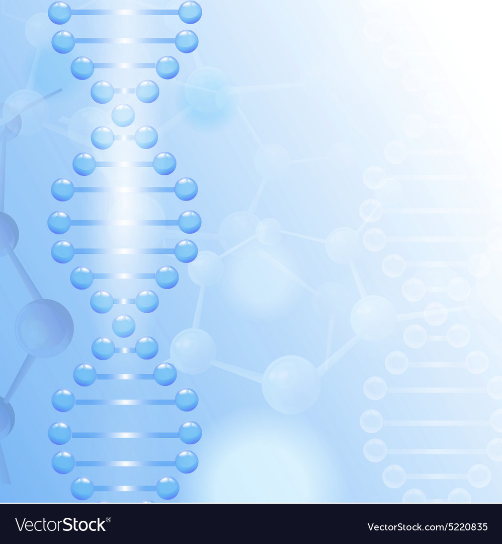 Science background with DNA theme and copyspace Vector Image 998x1080