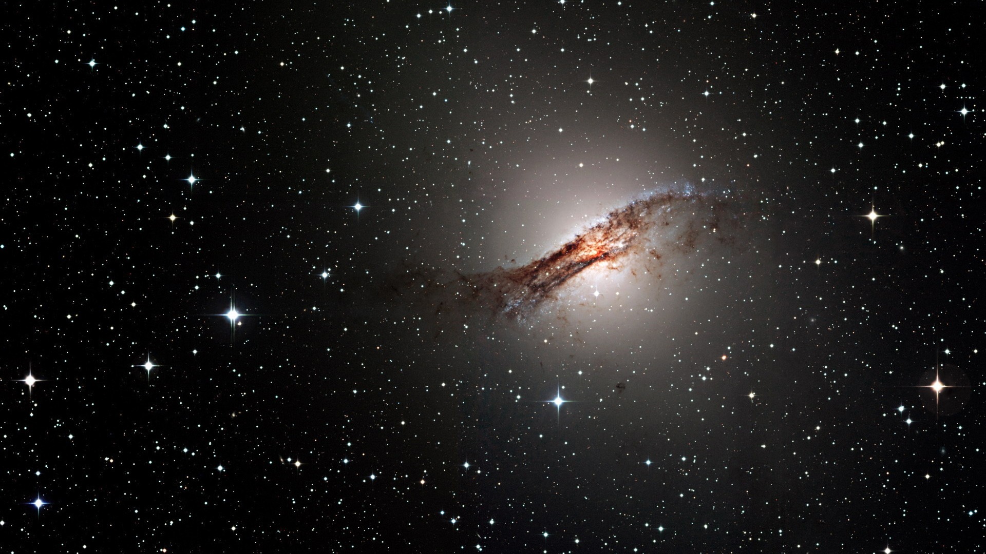 Desktop Wallpaper Prominent Galaxy Centaurus A Also Known As Ngc