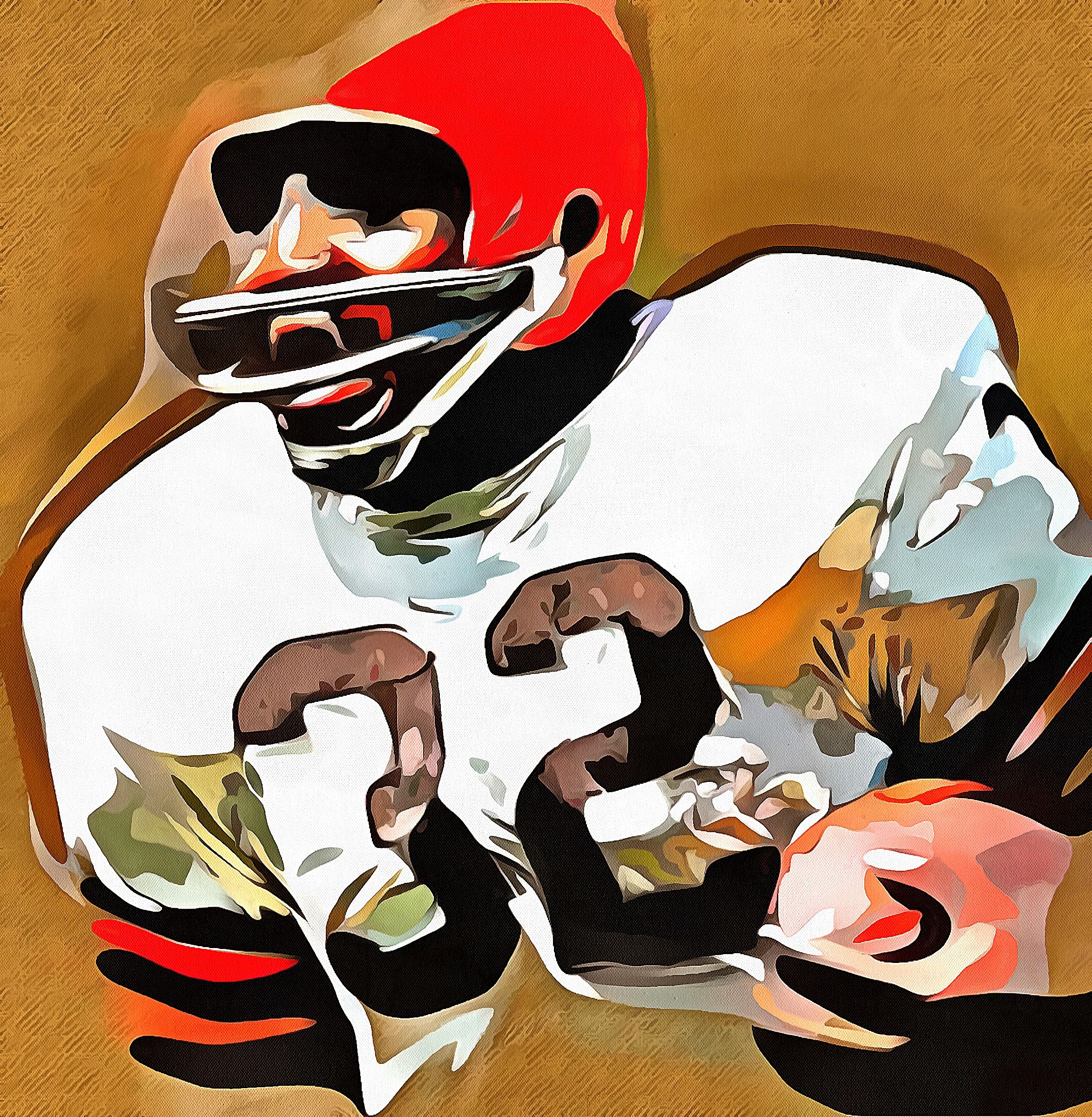 Jim Brown Football Art Nfl Cleveland Browns History