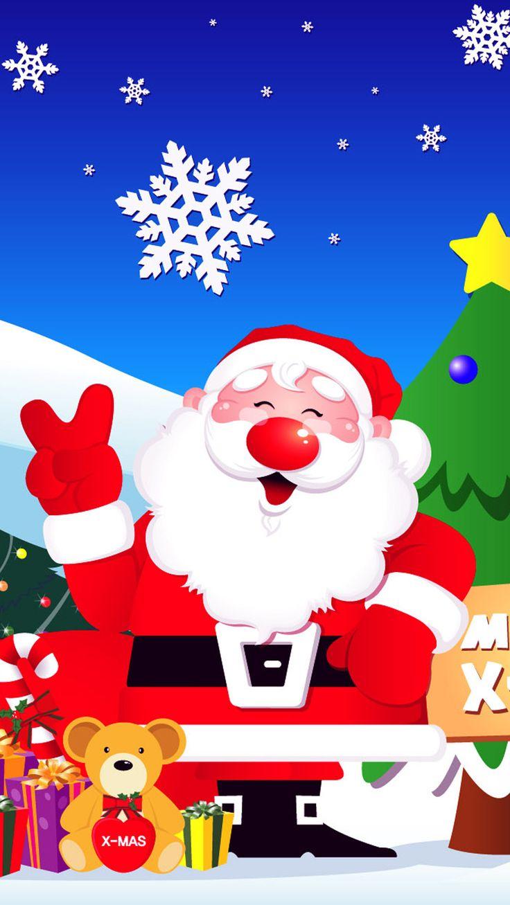 Christmasillustr Quenalbertini Santa Claus iPhone Wallpaper