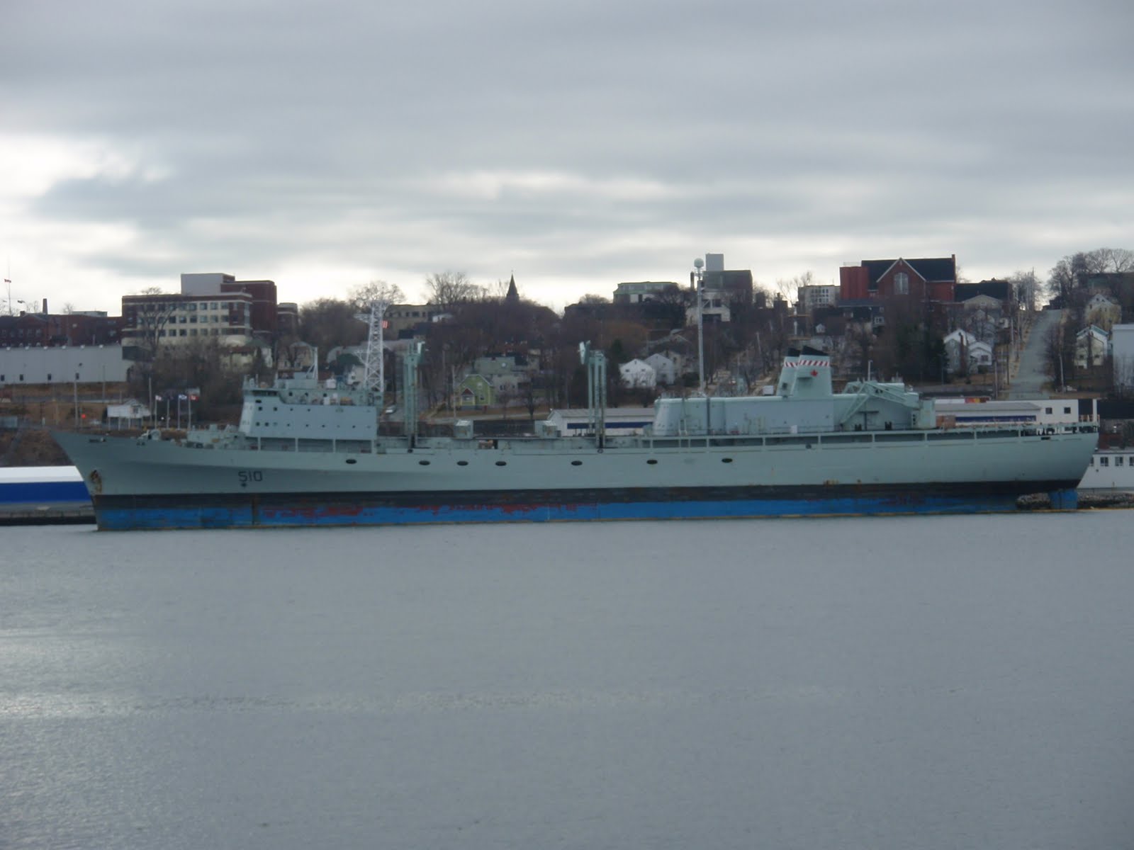 HMCS Preserver Also tied up at Halifax Shipyards Machine Shop Warf for