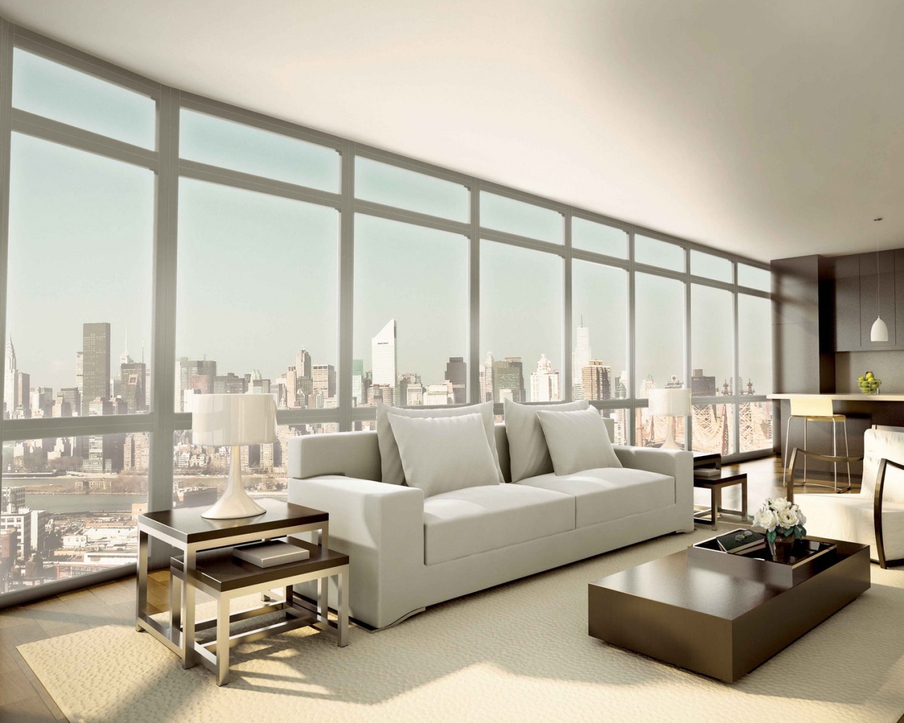 Wallpaper Penthouse Sofa Window
